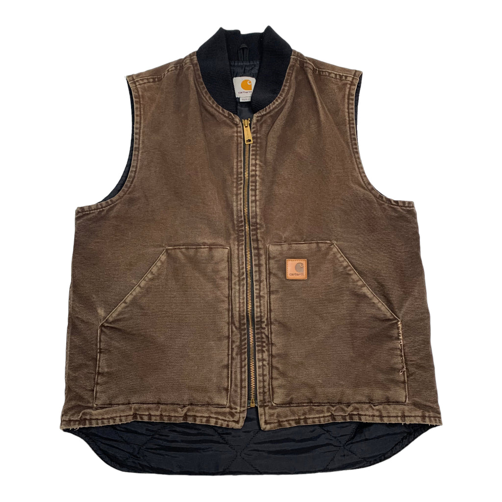 Carhartt Faded Brown Denim Vest M