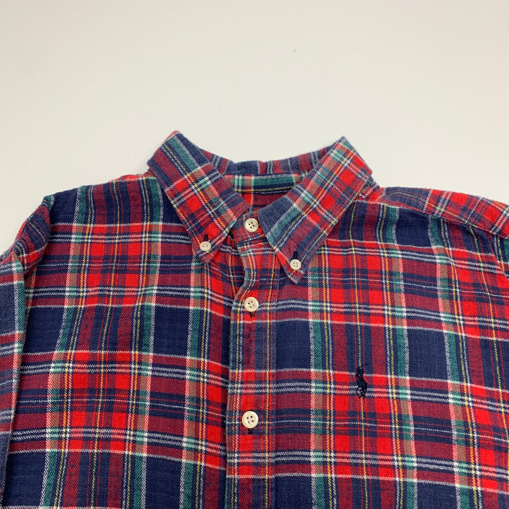 90s Ralph Lauren Plaid Button-Up M