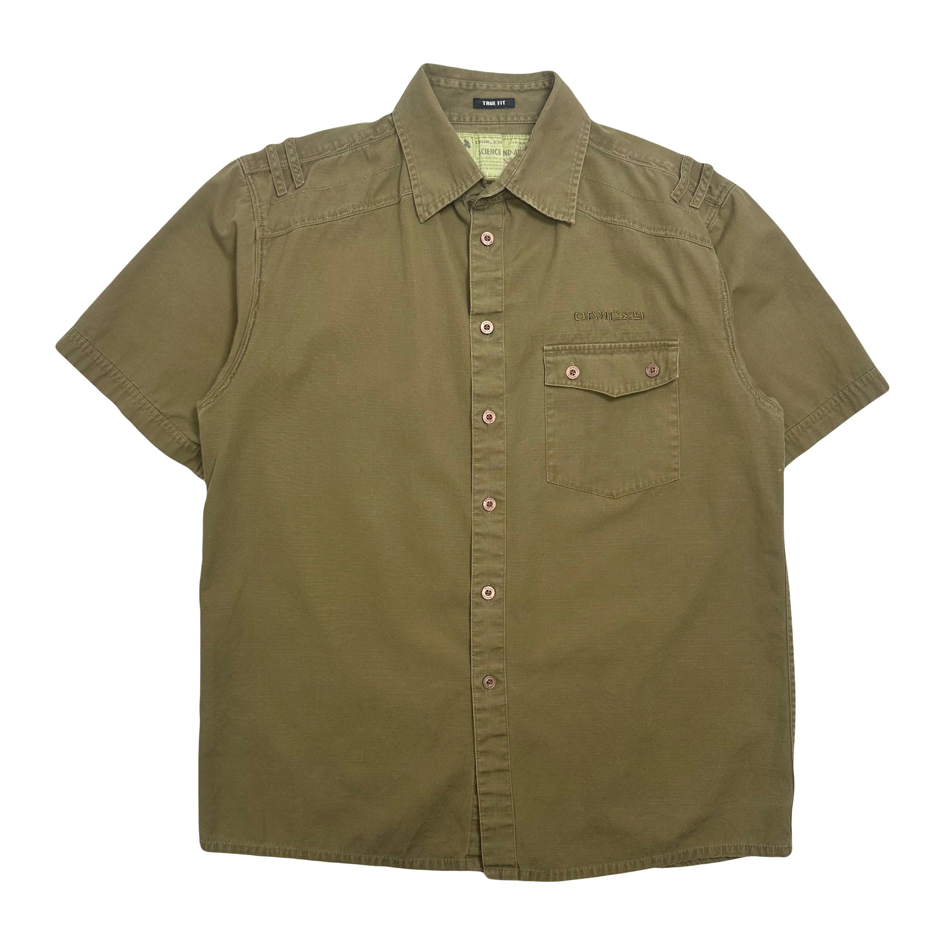 Oakley Ripstop Science And Art Short Sleeve Button Up M