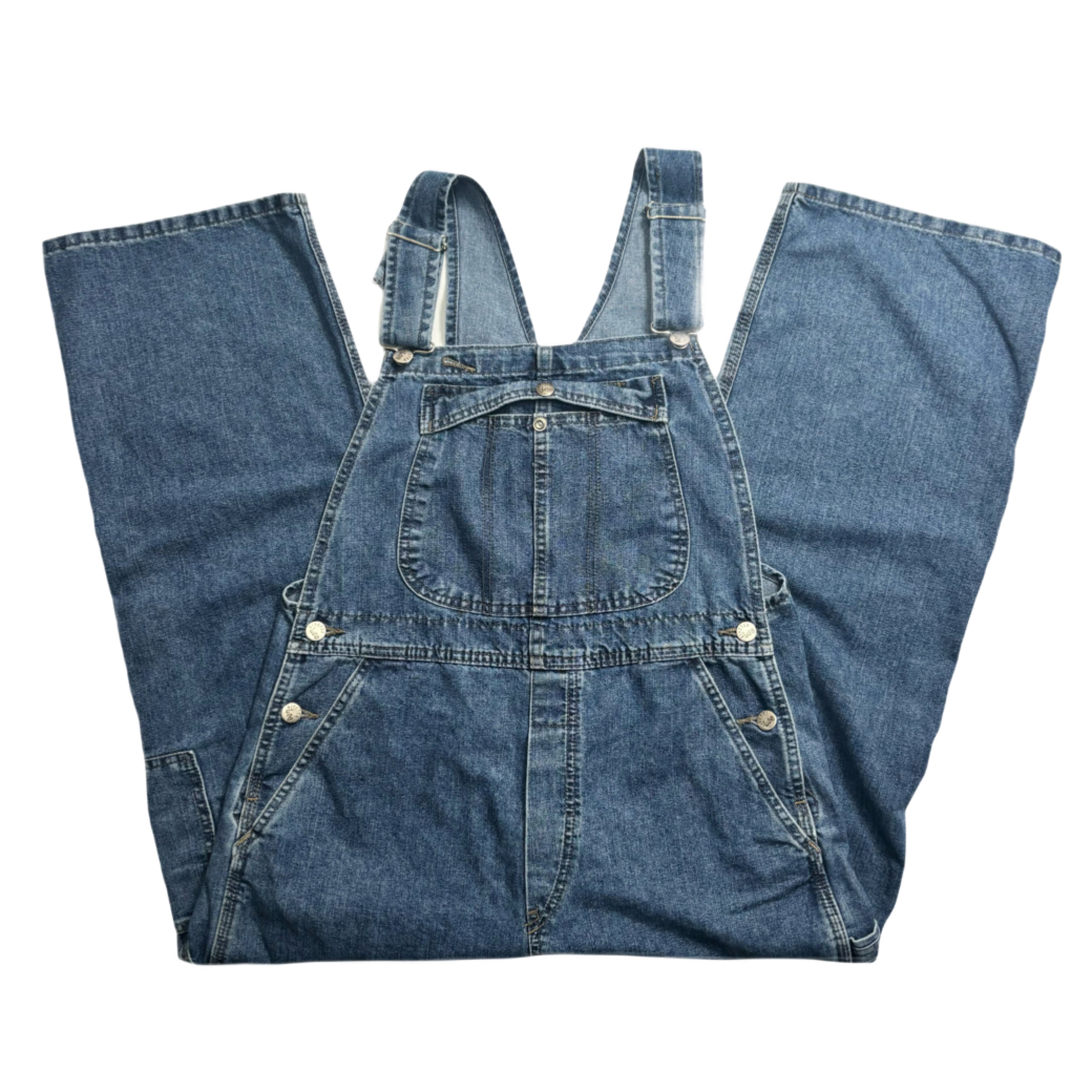 Vintage Lee Dark Wash Denim Overalls 33