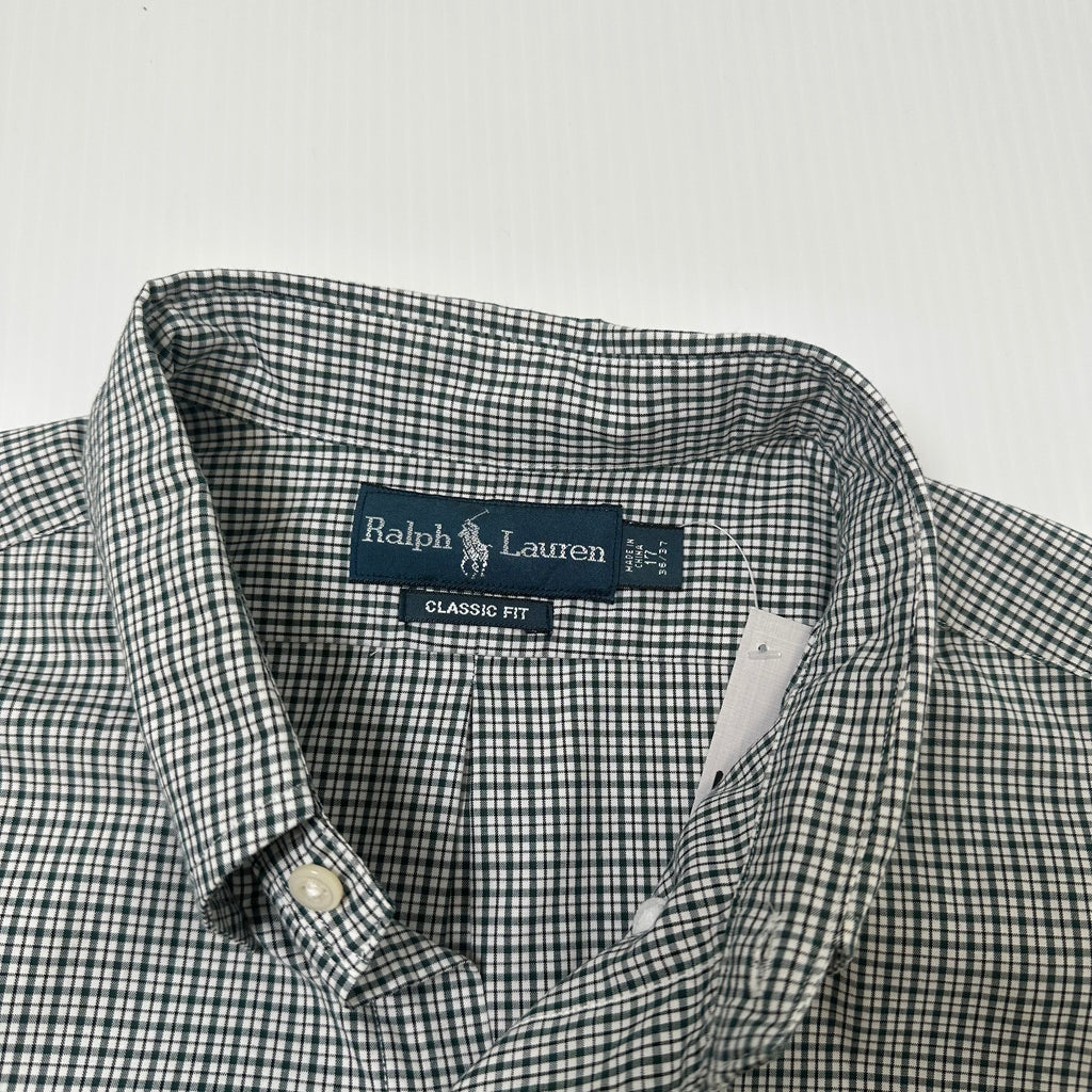 Vintage Ralph Lauren Classic Grid Pattern Button Up Shirt L