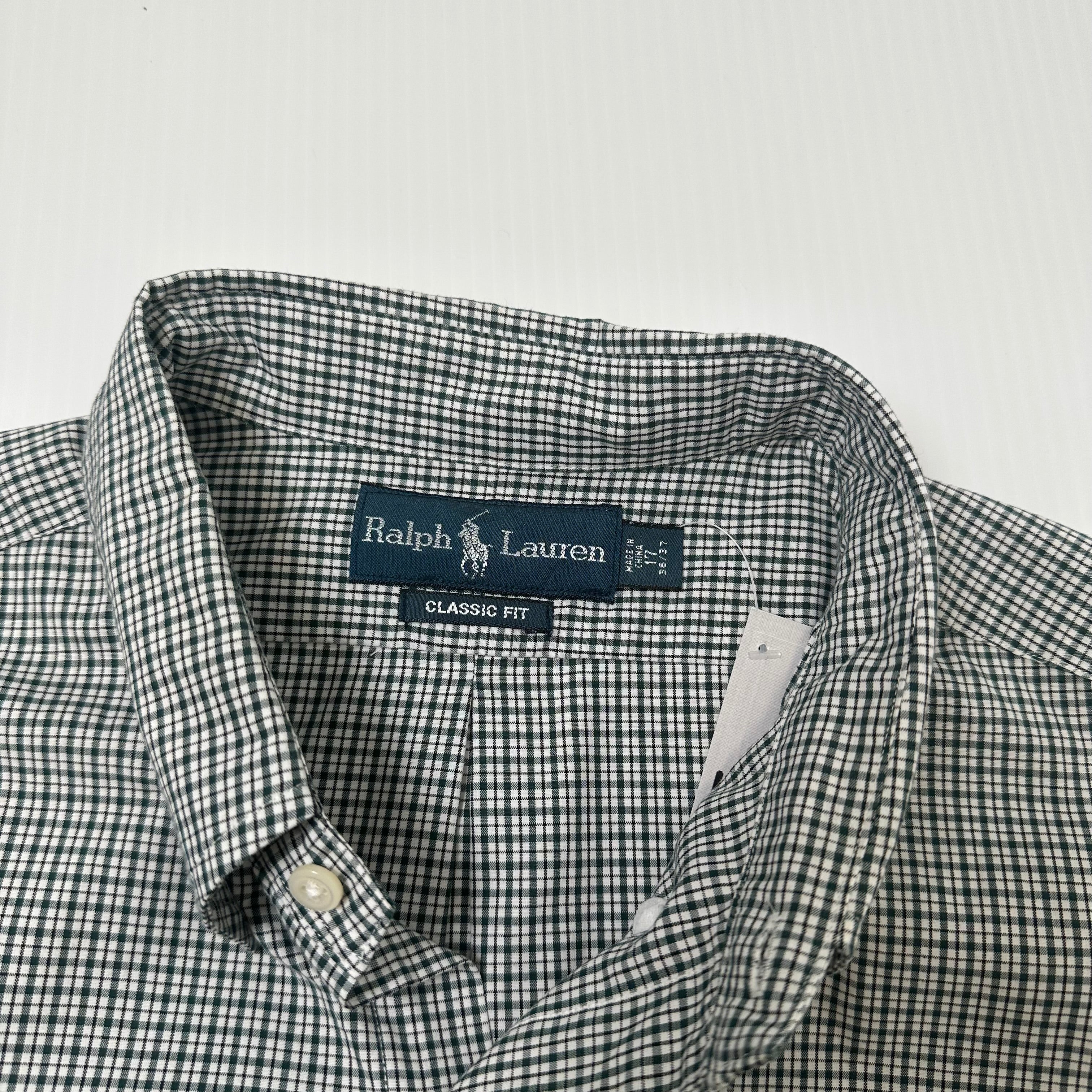 Vintage Ralph Lauren Classic Grid Pattern Button Up Shirt L