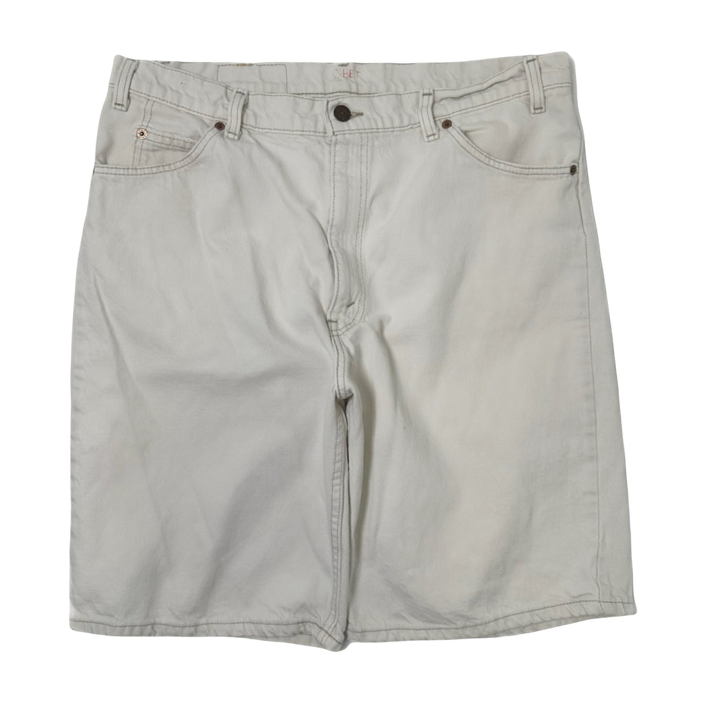 Vintage Levi's Orange Tab Faded White Denim Shorts 36