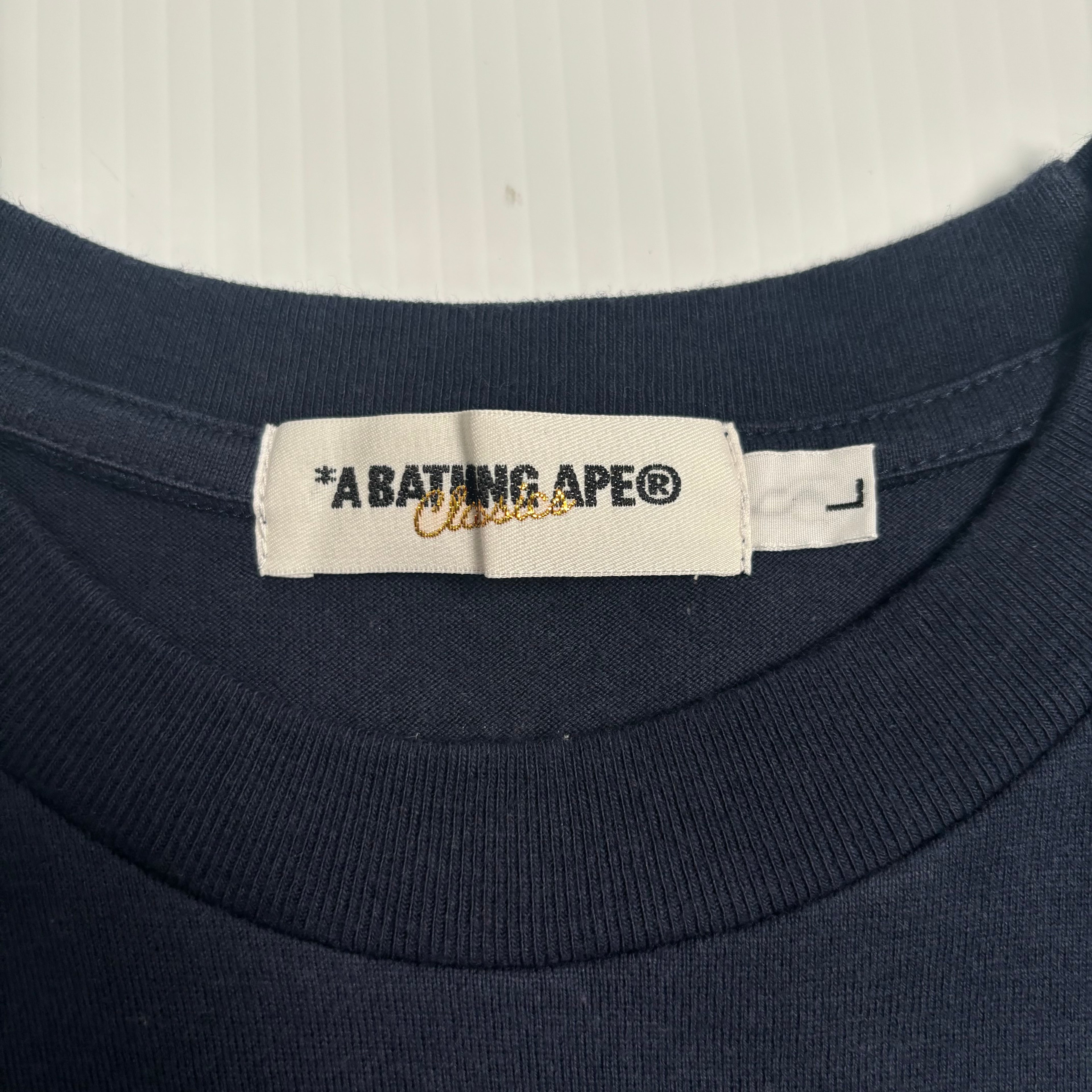 A Bathing Ape Patch Letters Tee L