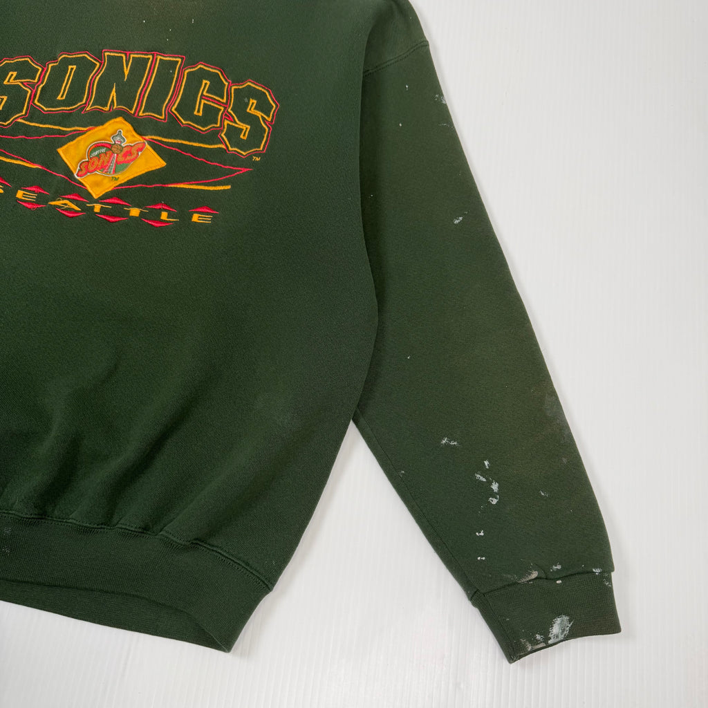 Vintage Seattle Sonics Painted Crewneck L