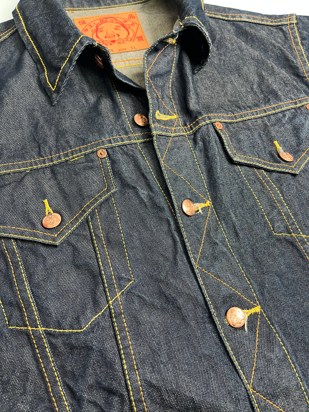 Evisu Maniacs Dark Wash Denim Jacket Women's XL