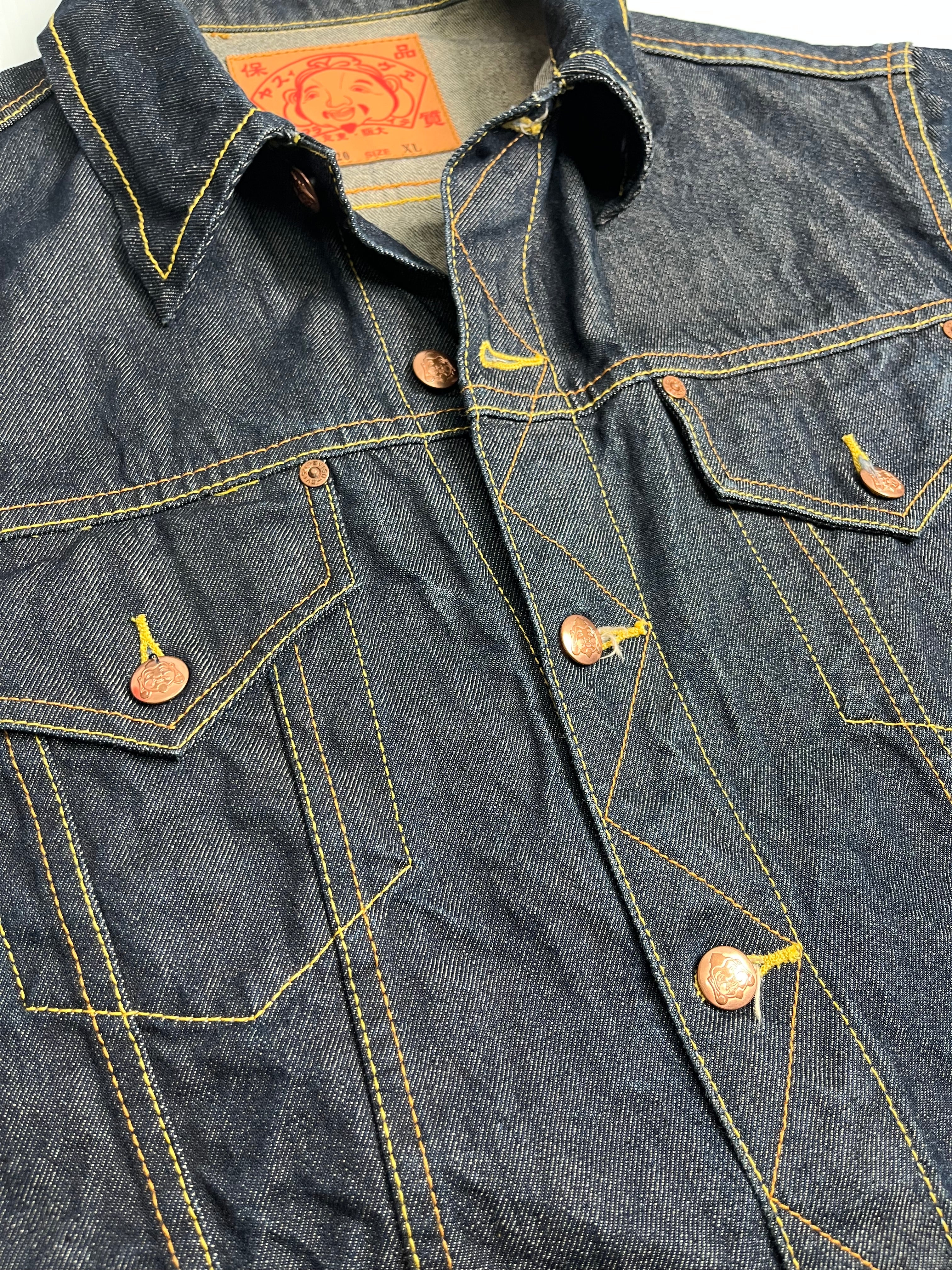 Evisu Maniacs Dark Wash Denim Jacket Women's XL