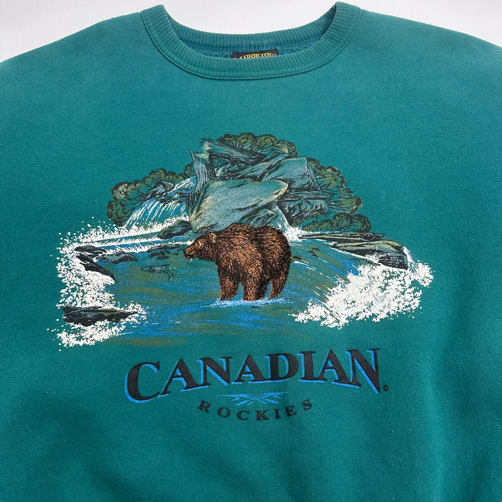 Vintage Canadian Rockies Bear Crewneck XL