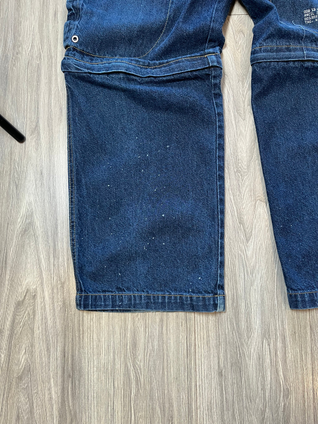 Y2K APCO Baggy Convertible Dark Wash Denim 34
