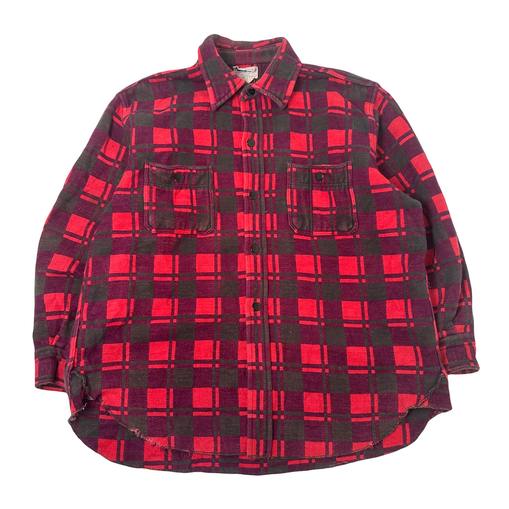 Vintage Champion Mackinaw Plaid Flannel Shirt L