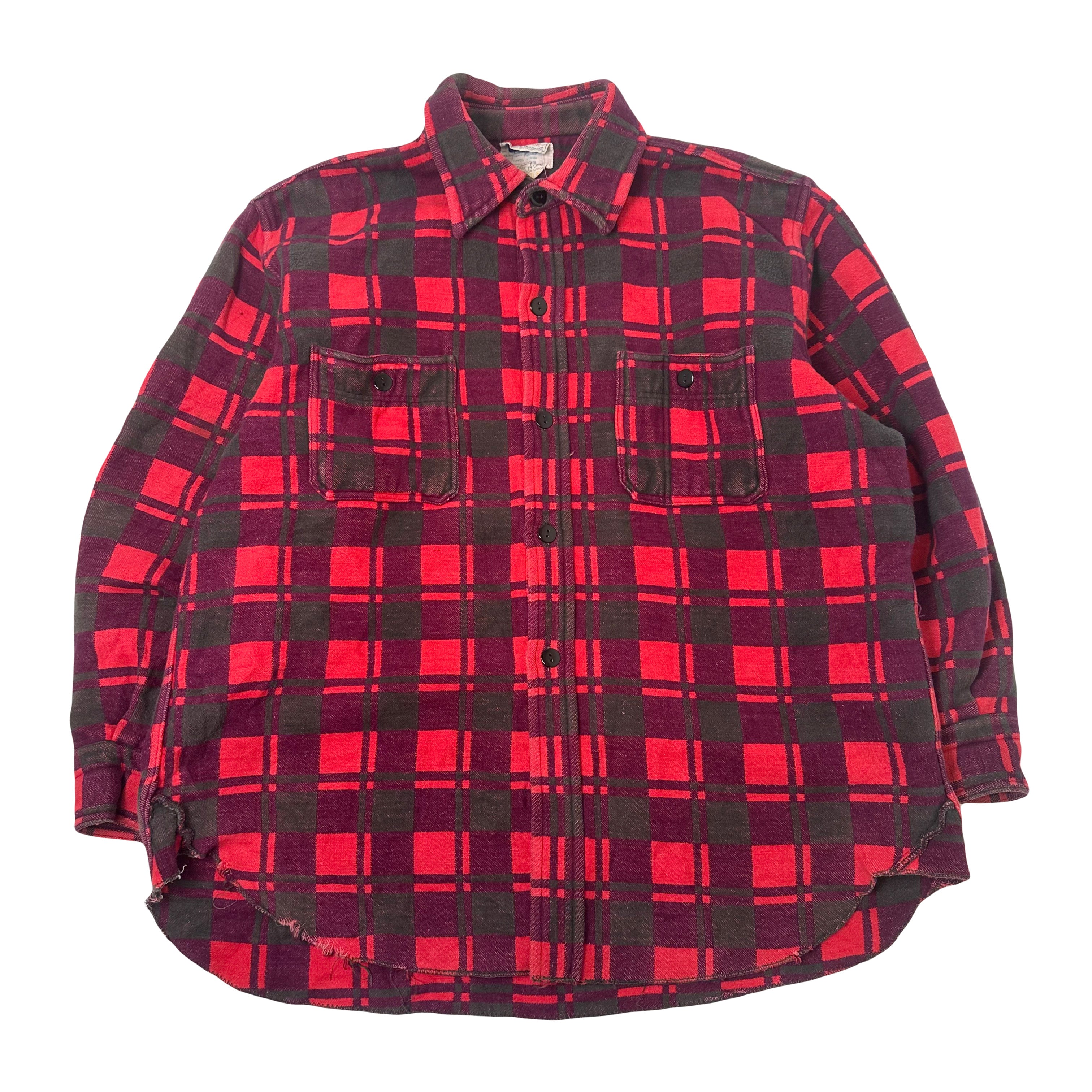 Vintage Champion Mackinaw Plaid Flannel Shirt L