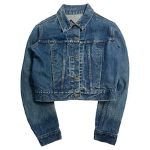 Load image into Gallery viewer, Vintage Levi&#39;s Black Tab Cropped Denim Jacket XS
