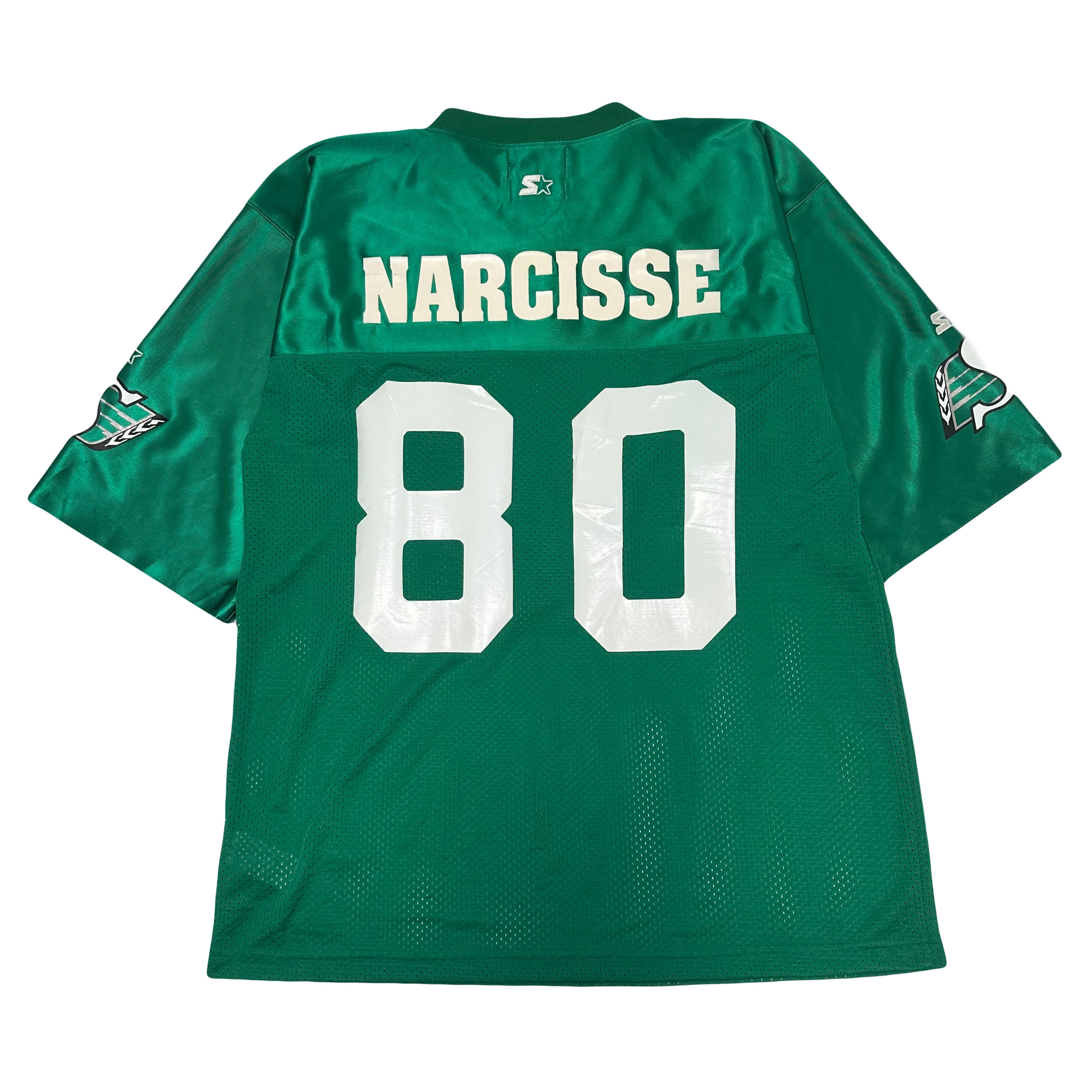 Vintage Starter Saskatchewan Roughriders Narcisse #80 CFL Jersey L