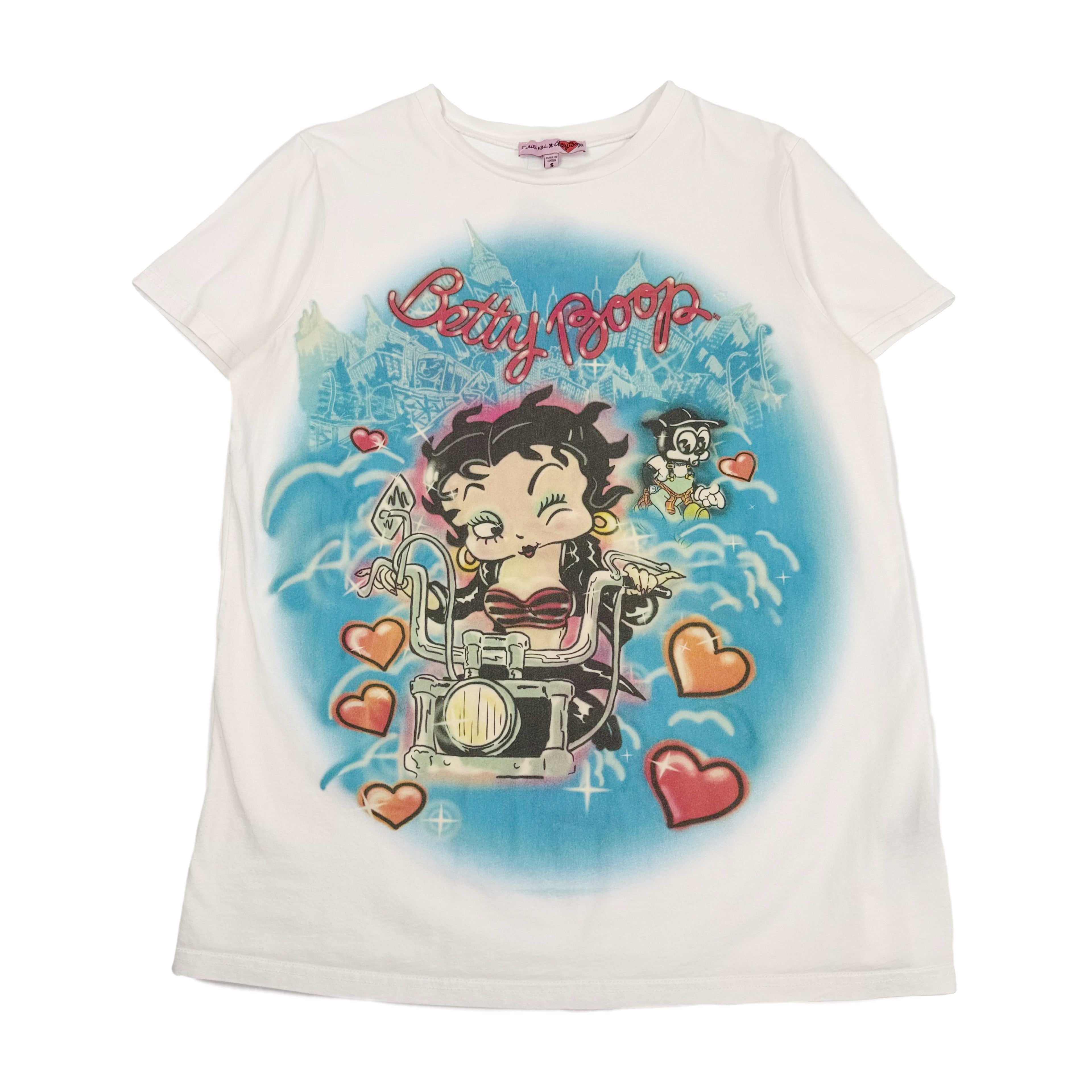 Betty Boop Biker Graphic Tee Women's S