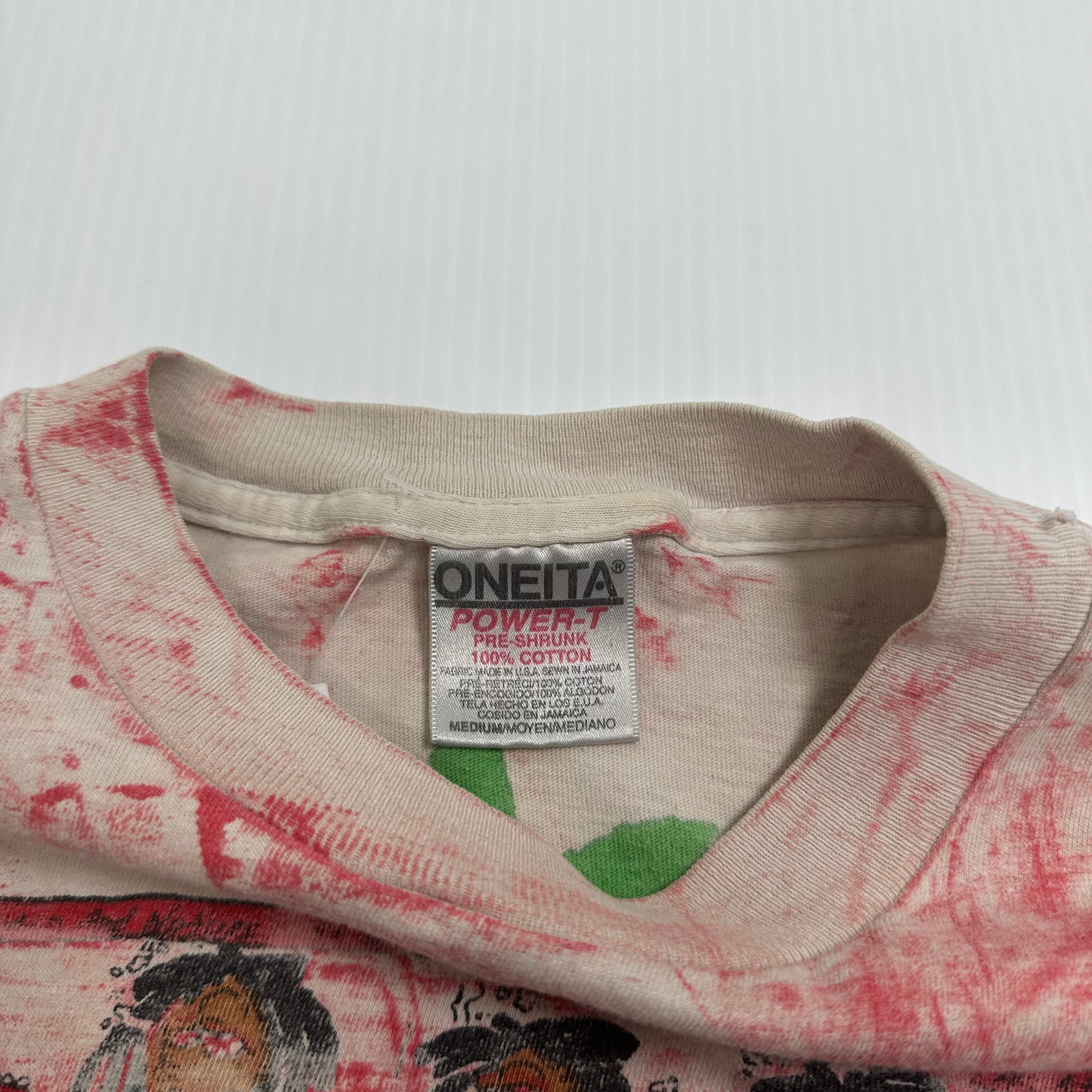 90s Cannabis Jamaica AOP Rasta Graphic Tee M