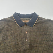 Load image into Gallery viewer, John Henry Grid Pattern Polo Shirt XLT
