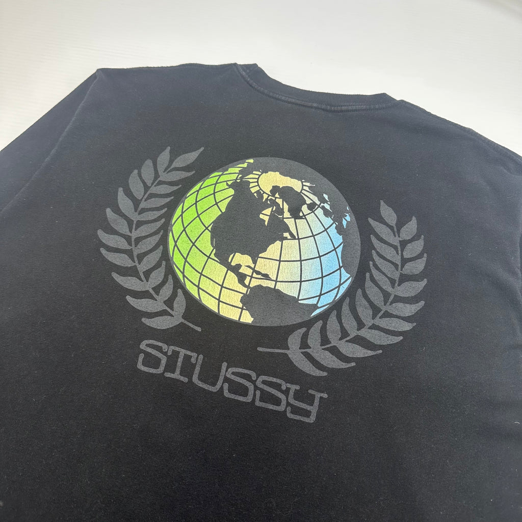 Stussy Globe Graphic Longsleeve Shirt L
