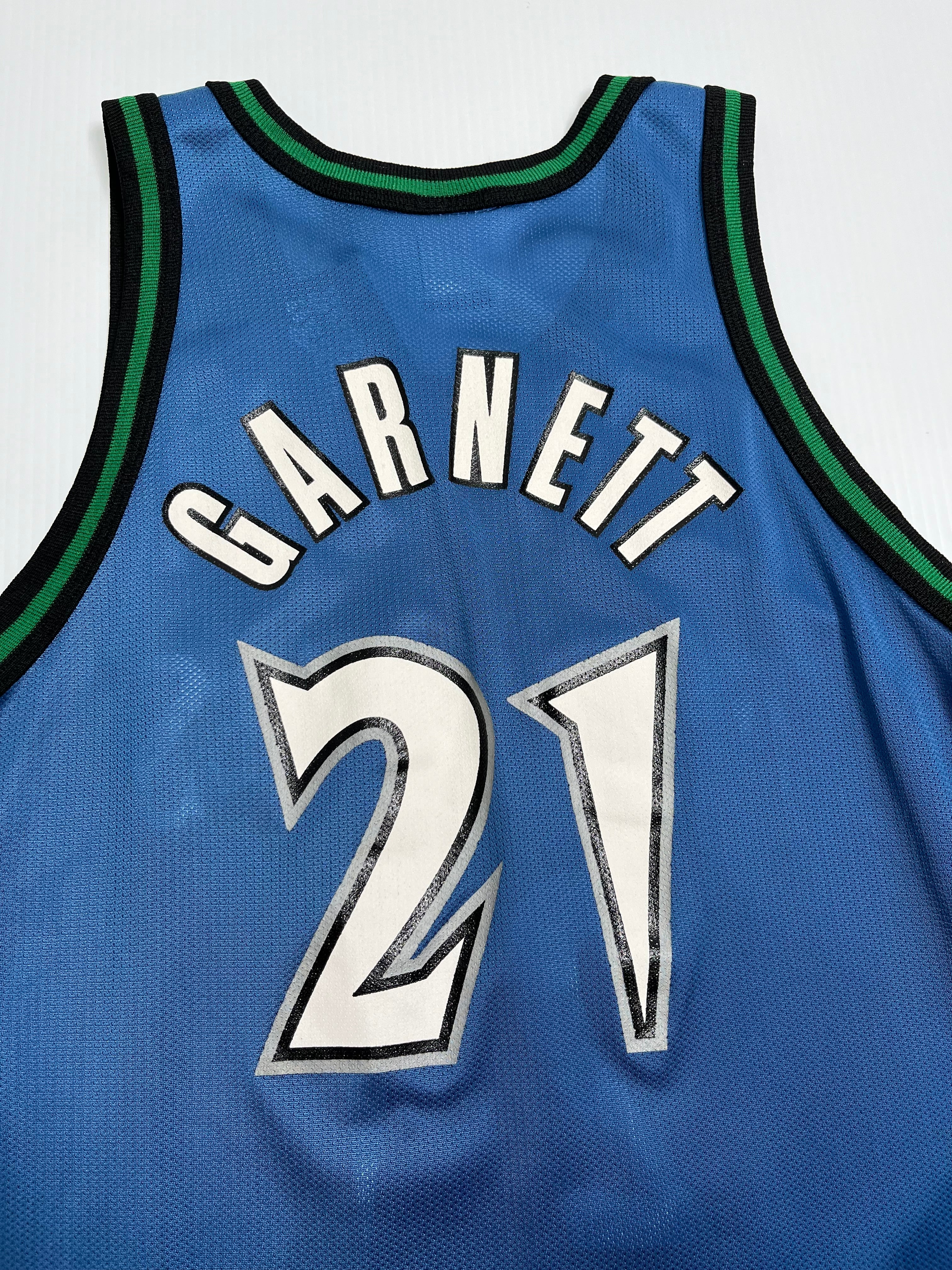 90s Champion Timberwolves Kevin Garnett Jersey S