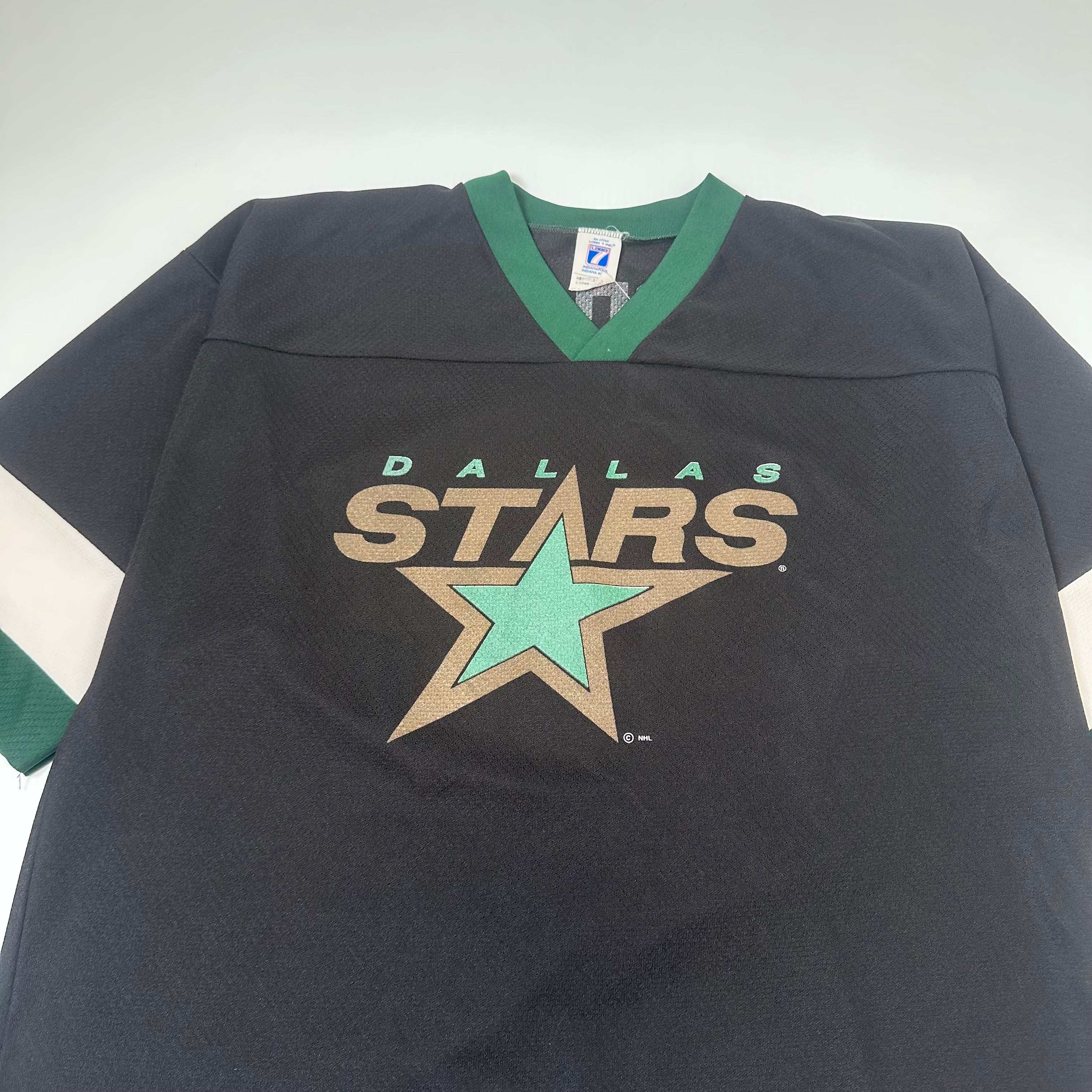 Vintage Logo 7 Dallas Stars Modano #9 Short Sleeve Jersey L