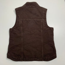 Load image into Gallery viewer, Carhartt Brown Sherpa Lined Denim Vest M
