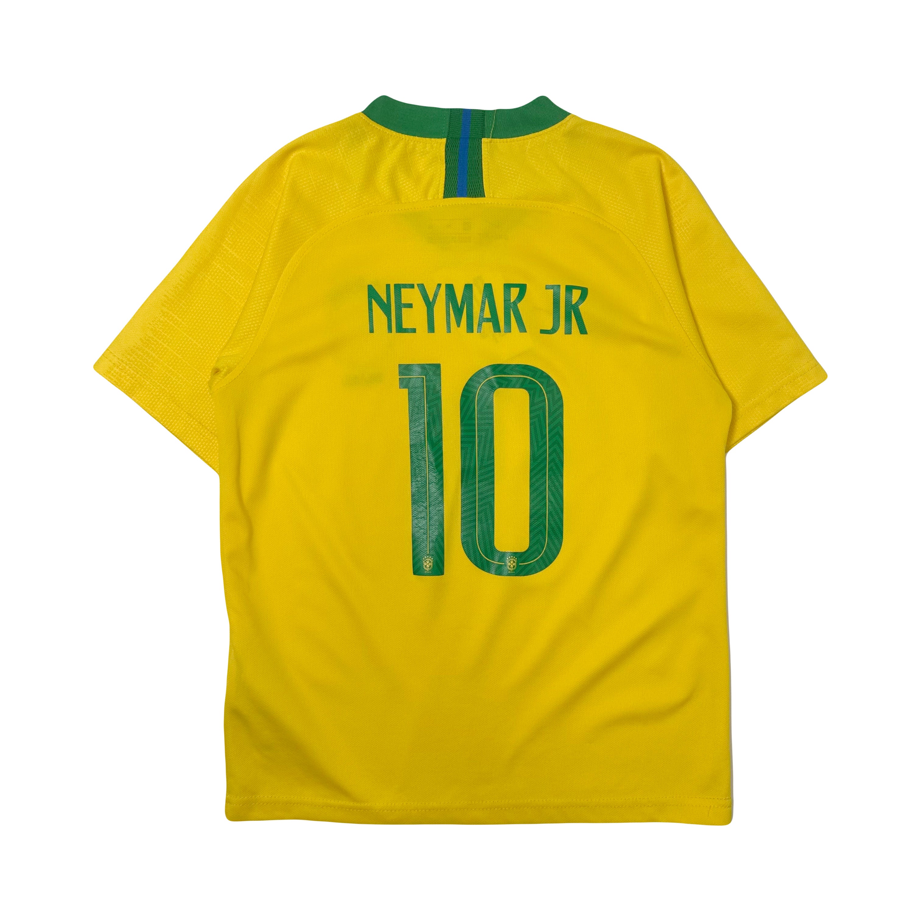 2018 Nike Brasil Neymar #10 Home Jersey Youth M