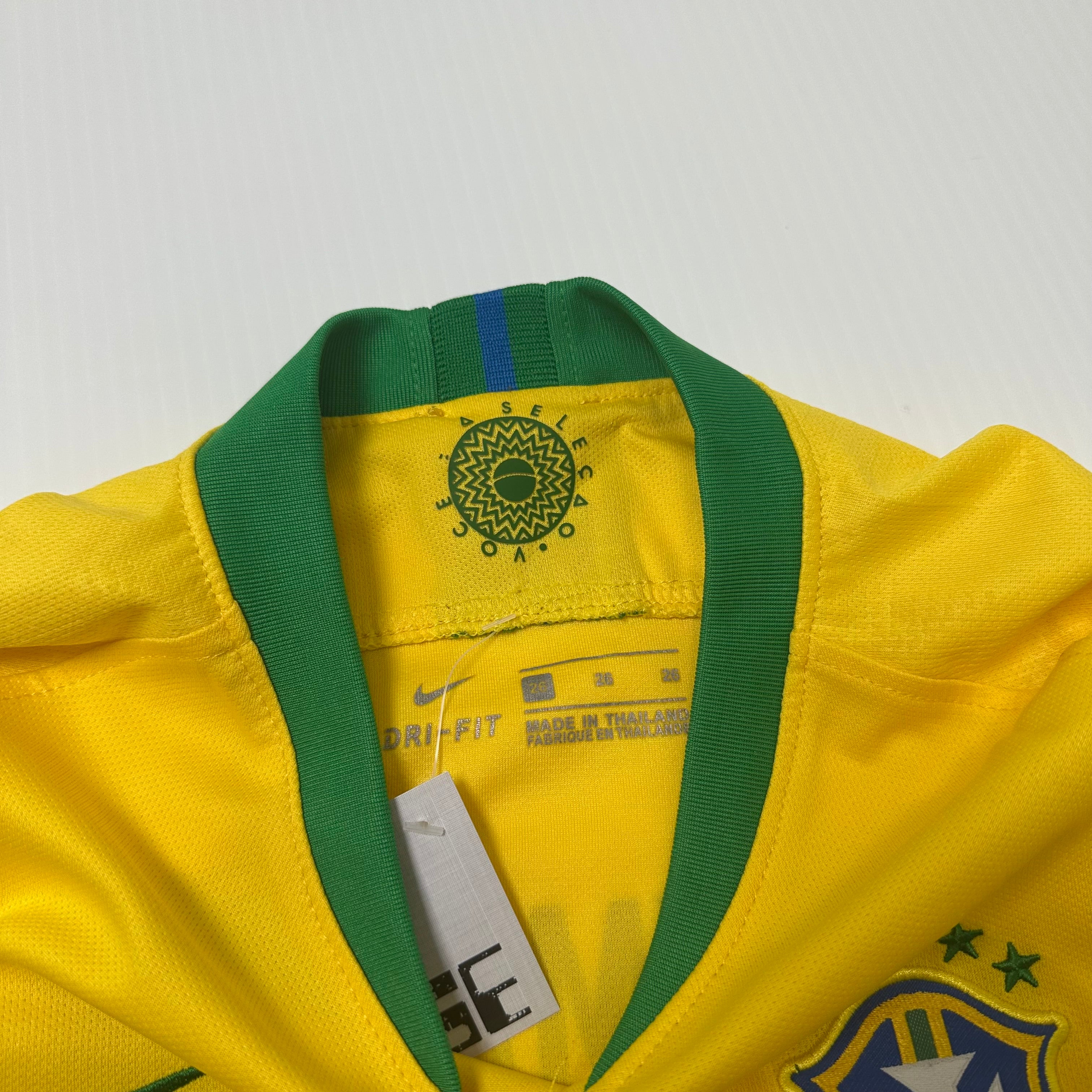 2018 Nike Brasil Neymar #10 Home Jersey Youth M
