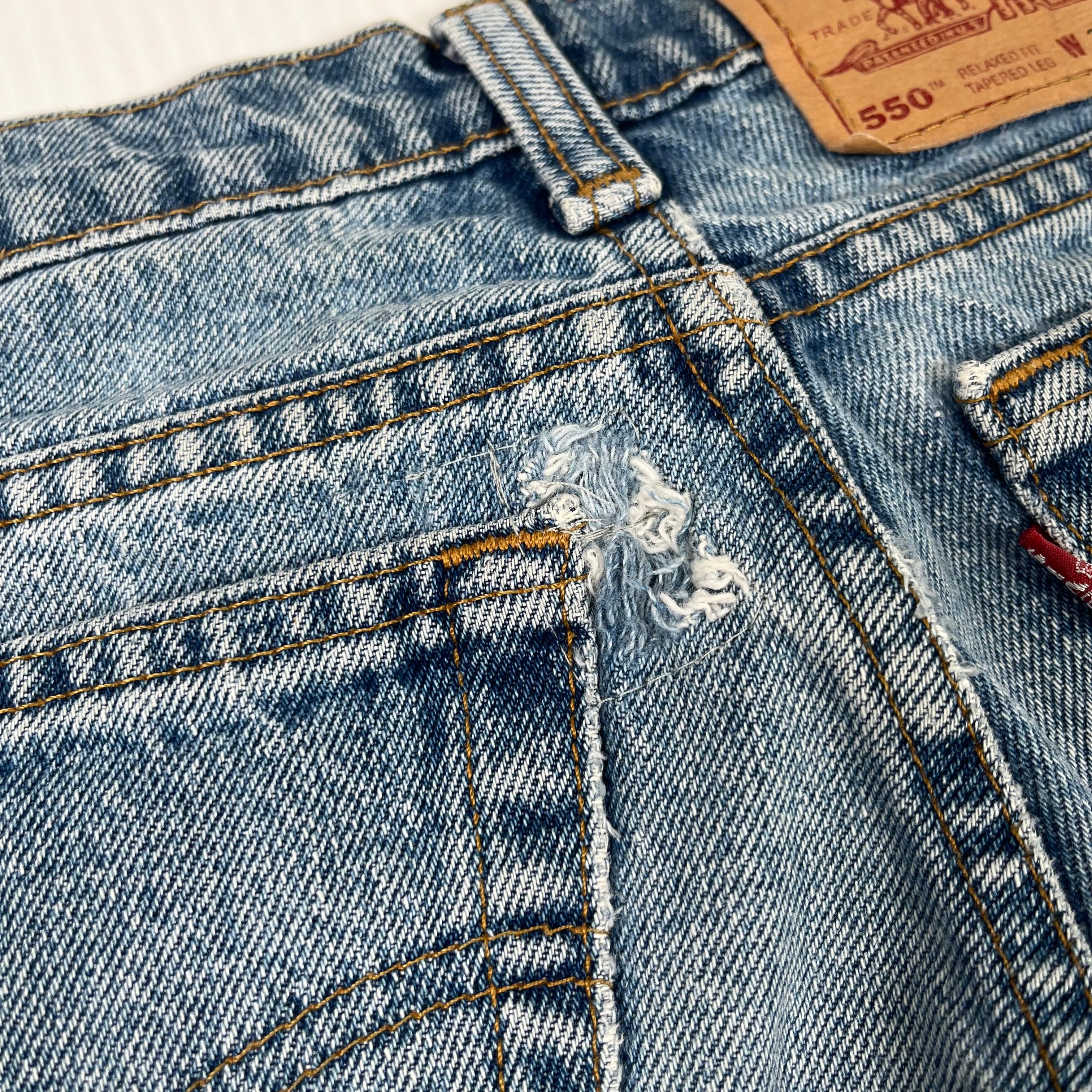 Rework Vintage Levi's x England Baggy Denim Shorts