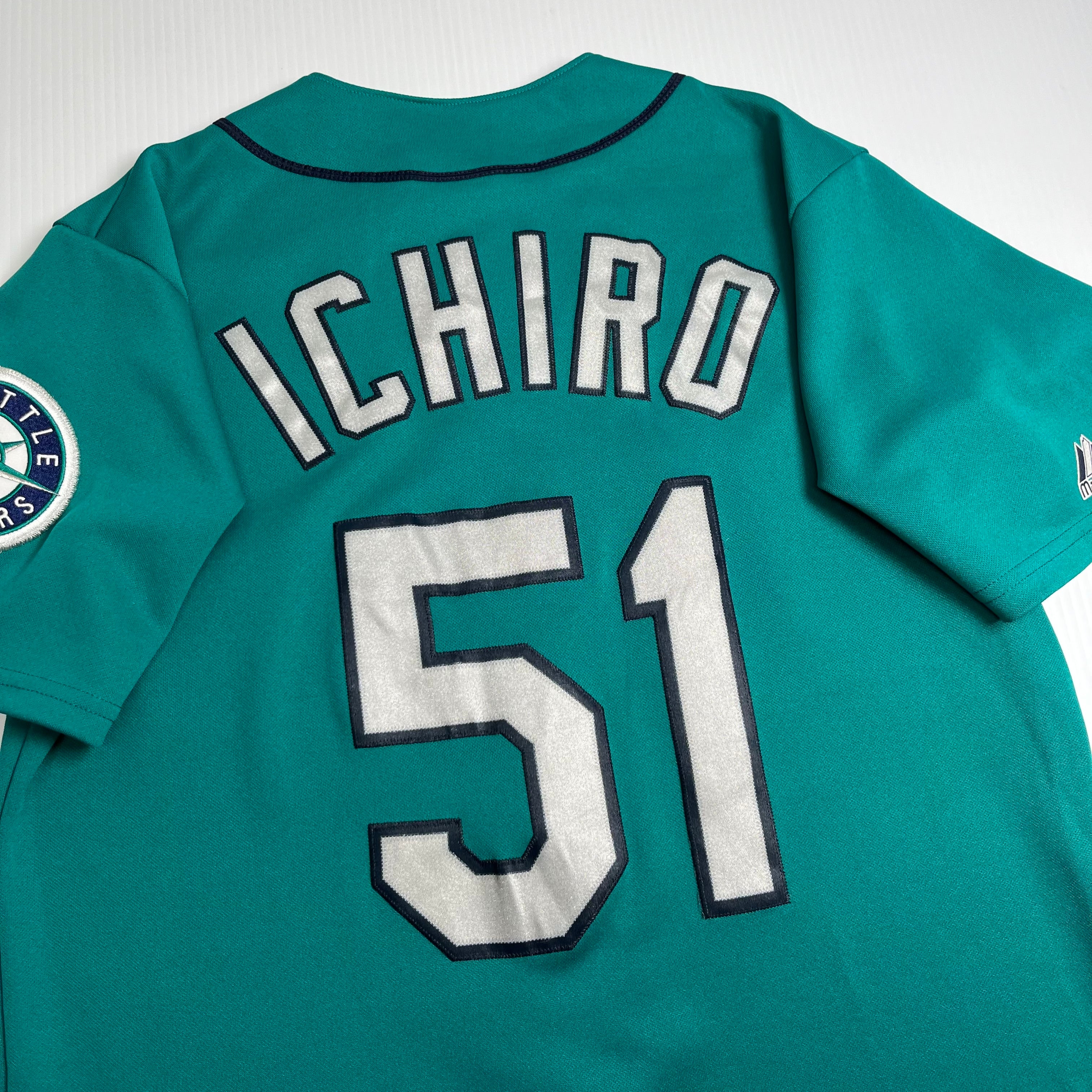 Vintage Majestic Seattle Mariners Ichiro Baseball Jersey S