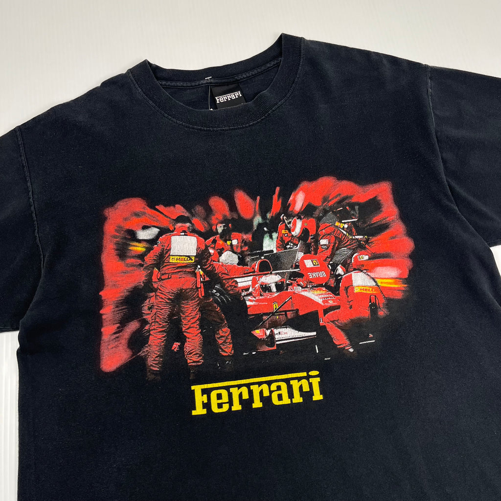 1999 Ferrari Racing Pit Stop Graphic Tee L