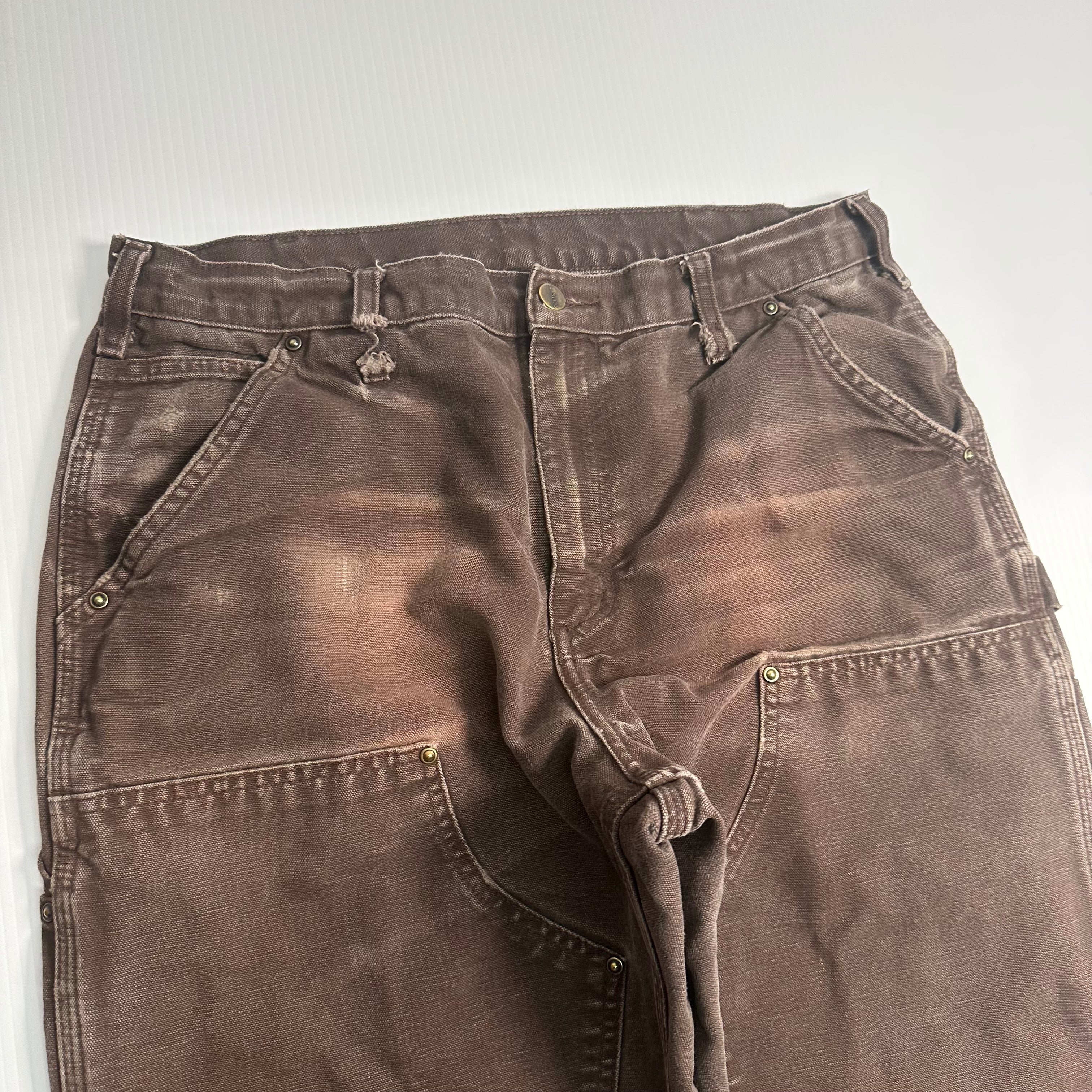 Vintage Carhartt Faded Double Knee Denim 8481 33