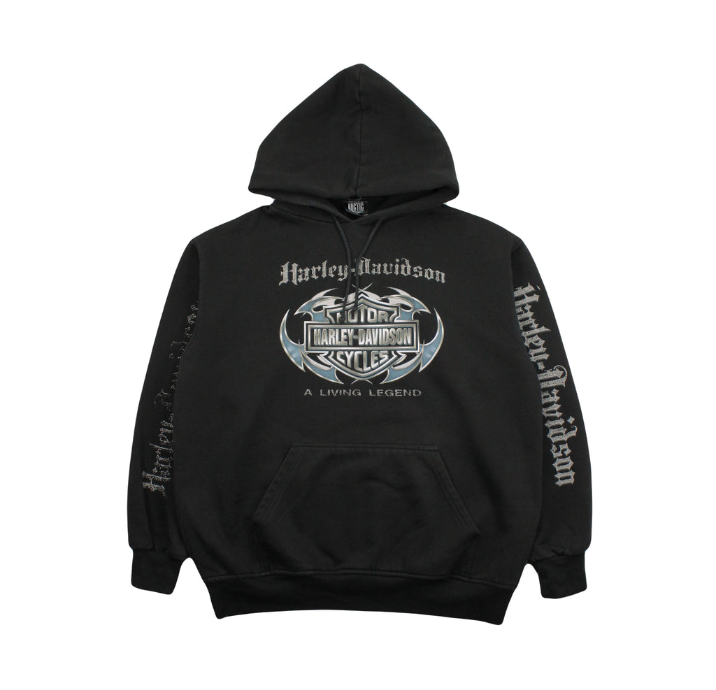 Vintage Harley Davidson A Living Legend Hoodie L