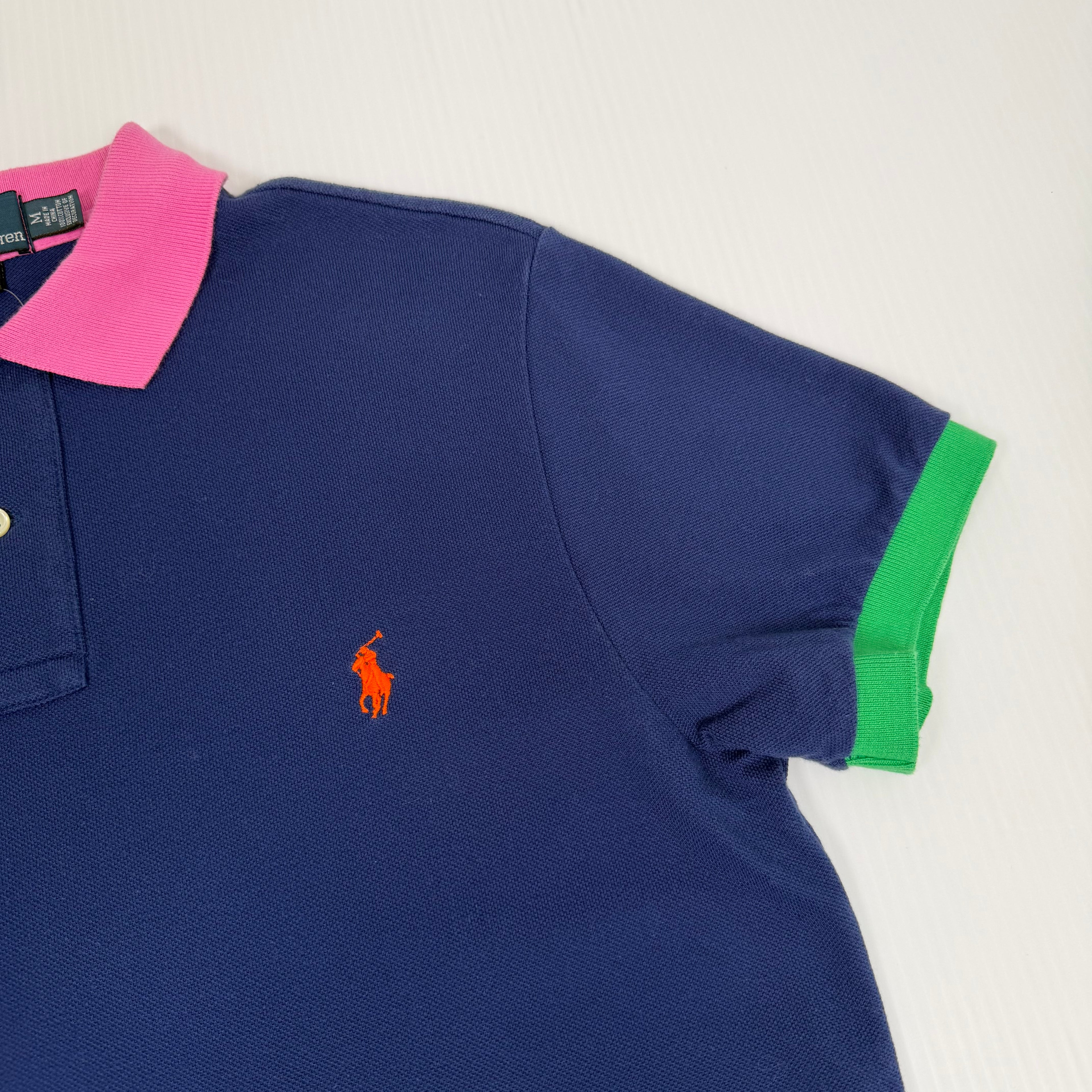 Vintage Polo Ralph Lauren Multi Colour Polo Shirt M
