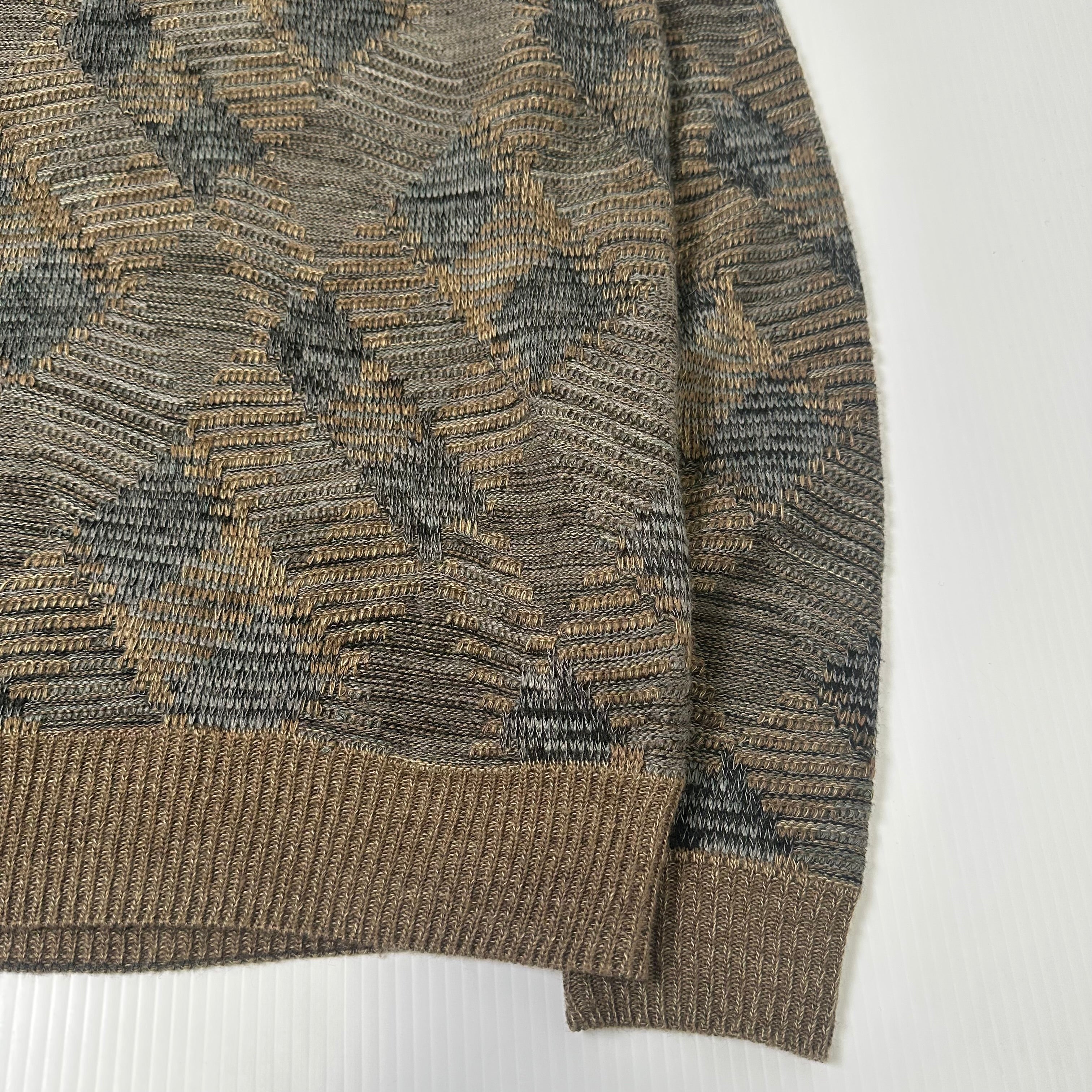 Retreat Diamond Pattern Knit Sweater S