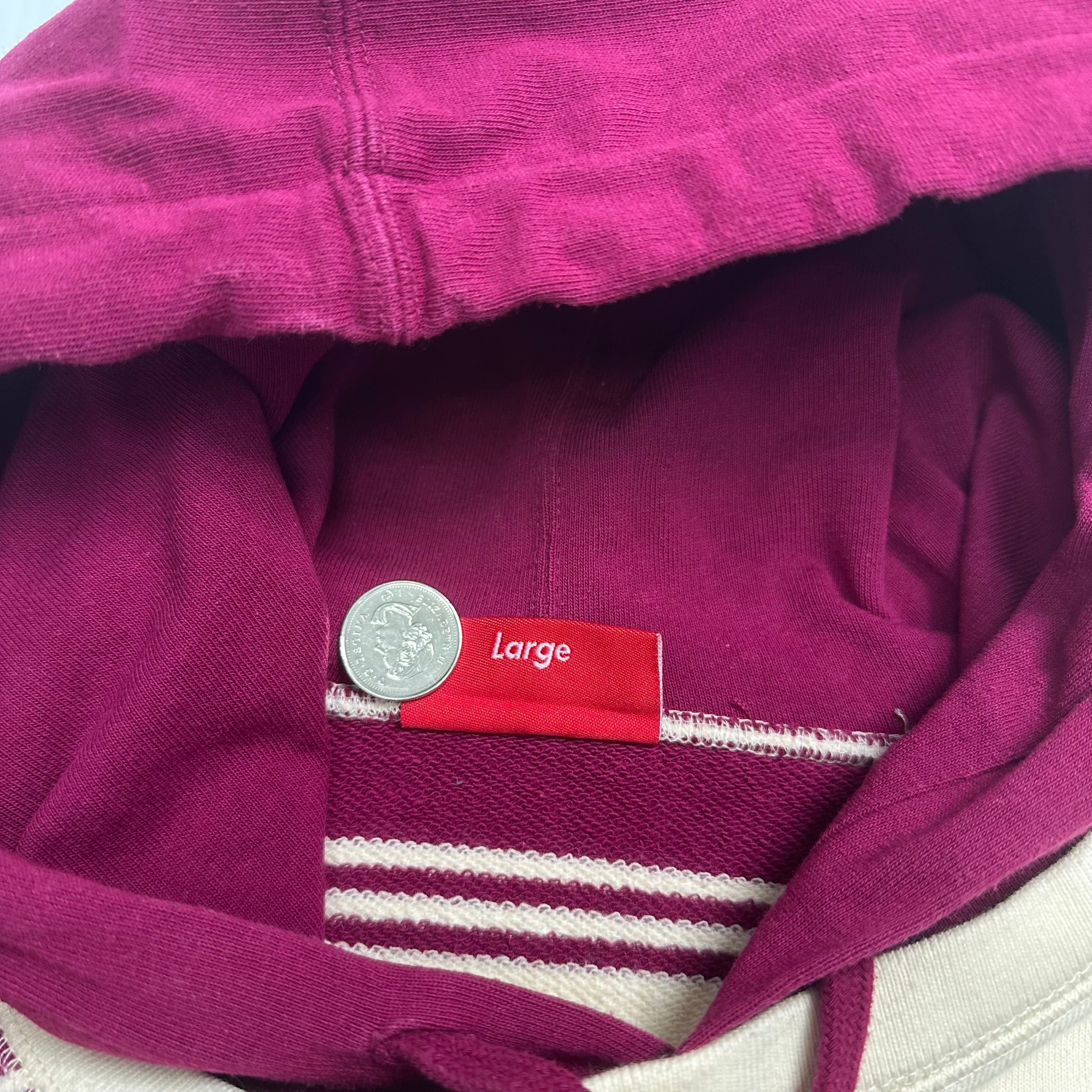 Supreme New York Striped Hoodie L