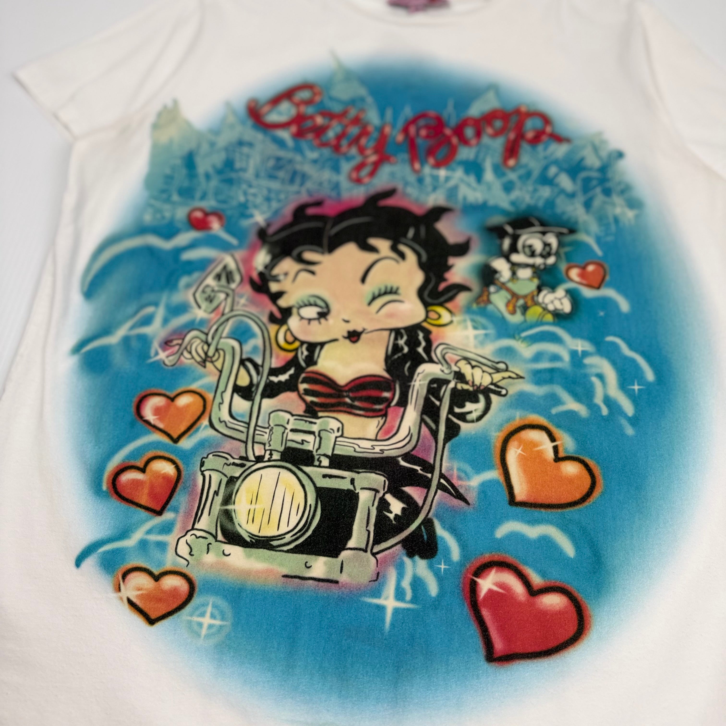 Betty Boop Biker Graphic Tee Women's S