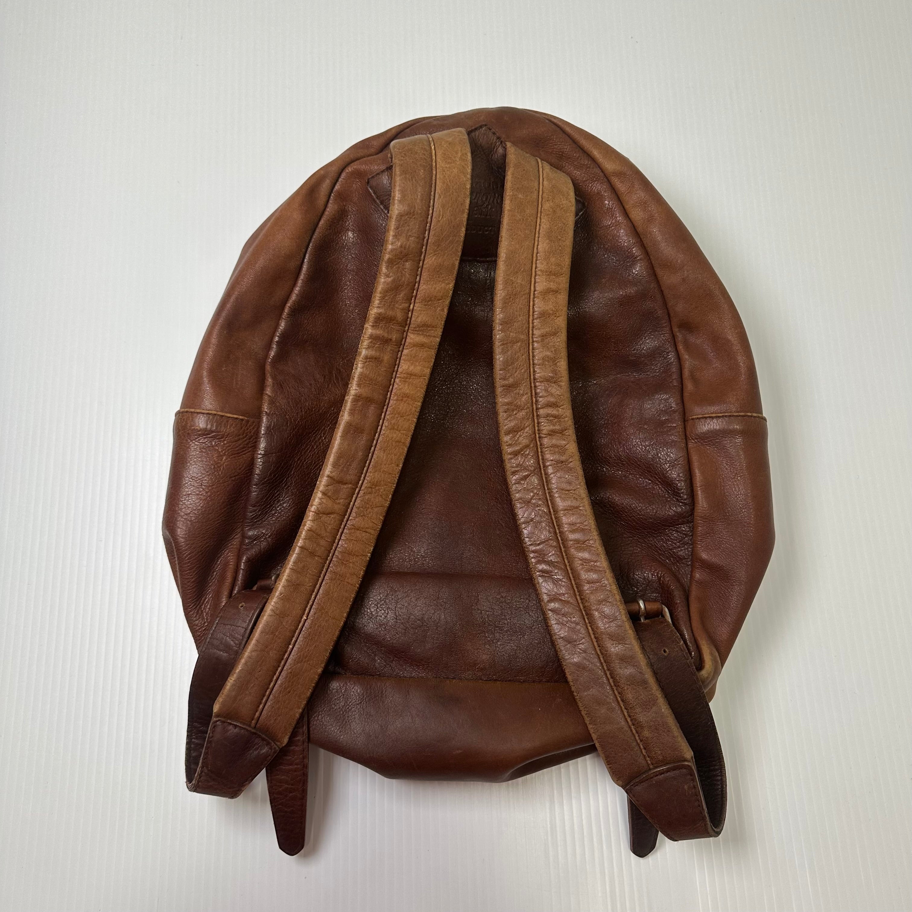 Vintage Chevignon Leather Backpack