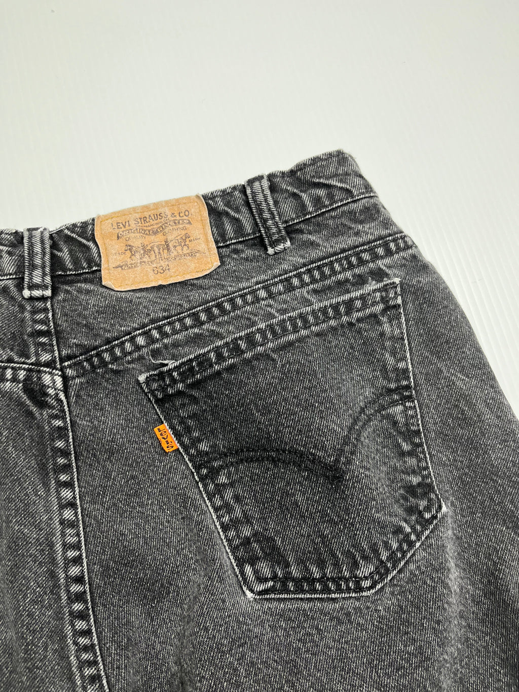 Vintage Levi's 634 Orange Tab Black Denim 34