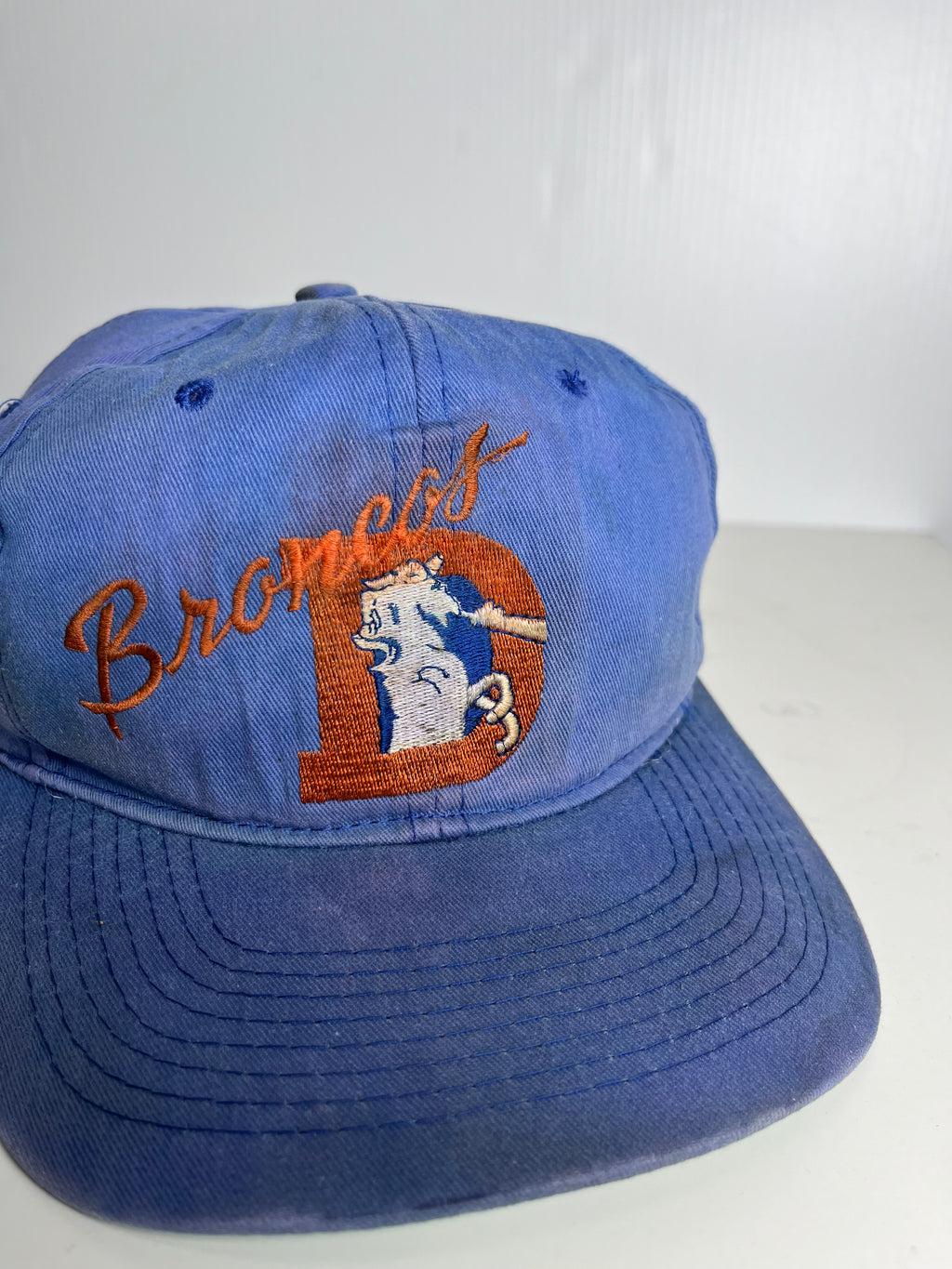 Vintage Denver Broncos Faded Snapback Hat