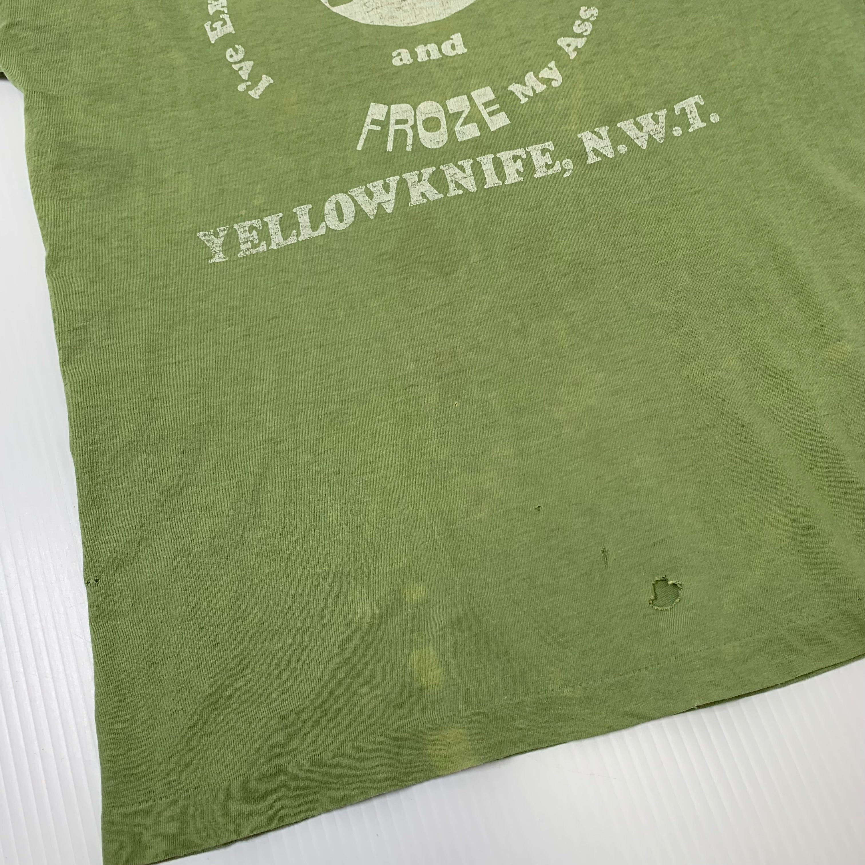 70s Canada's Arctic Yellowknife Polar Bear Tee XS