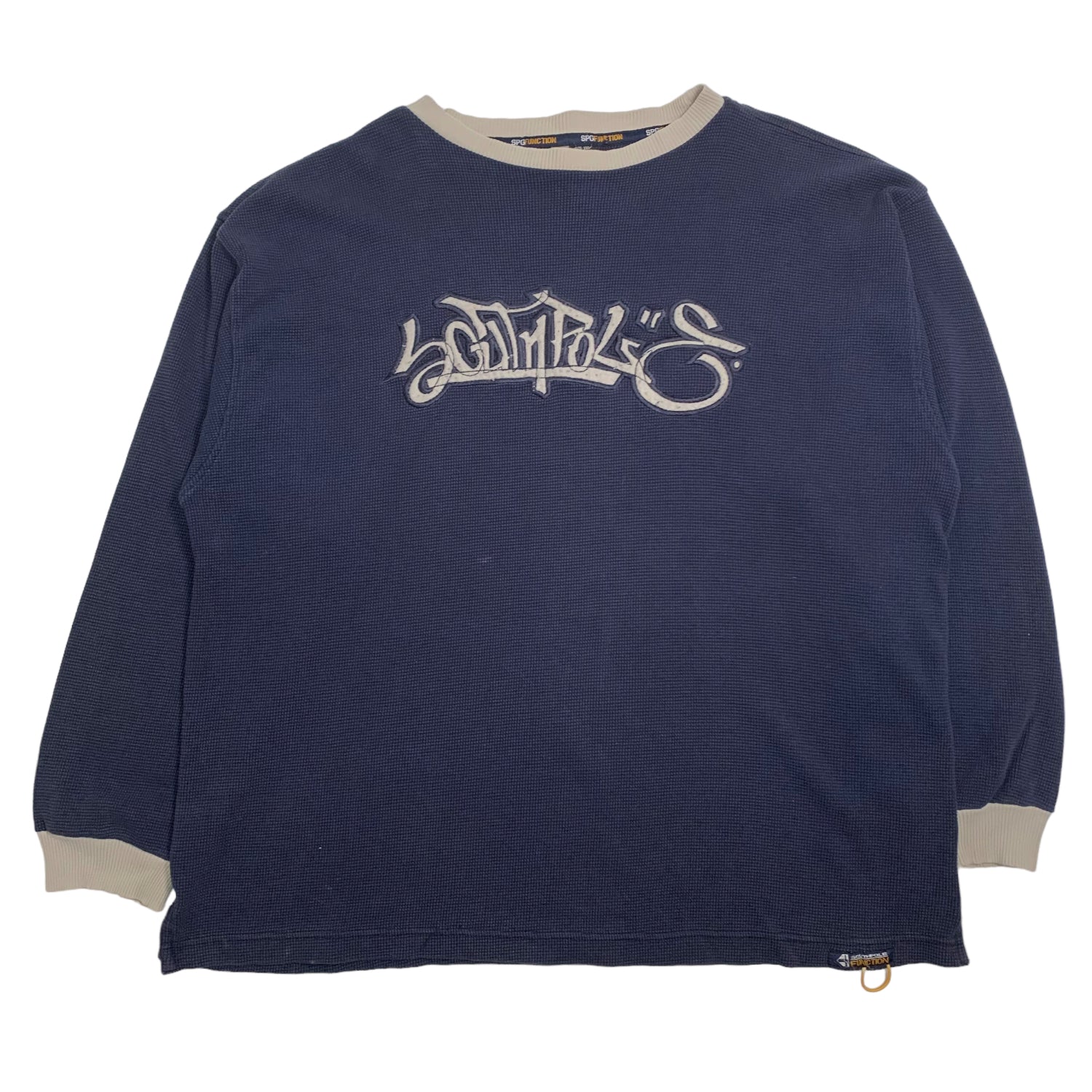 Y2K Southpole Navy Thermal Crewneck XXL