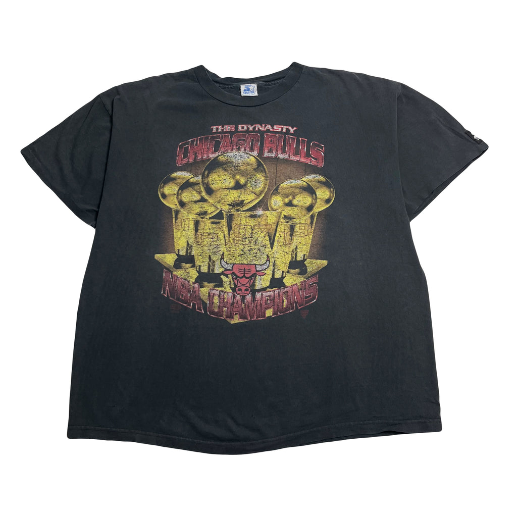 90s Chicago Bulls Starter The Dynasty Trophy Tee XL