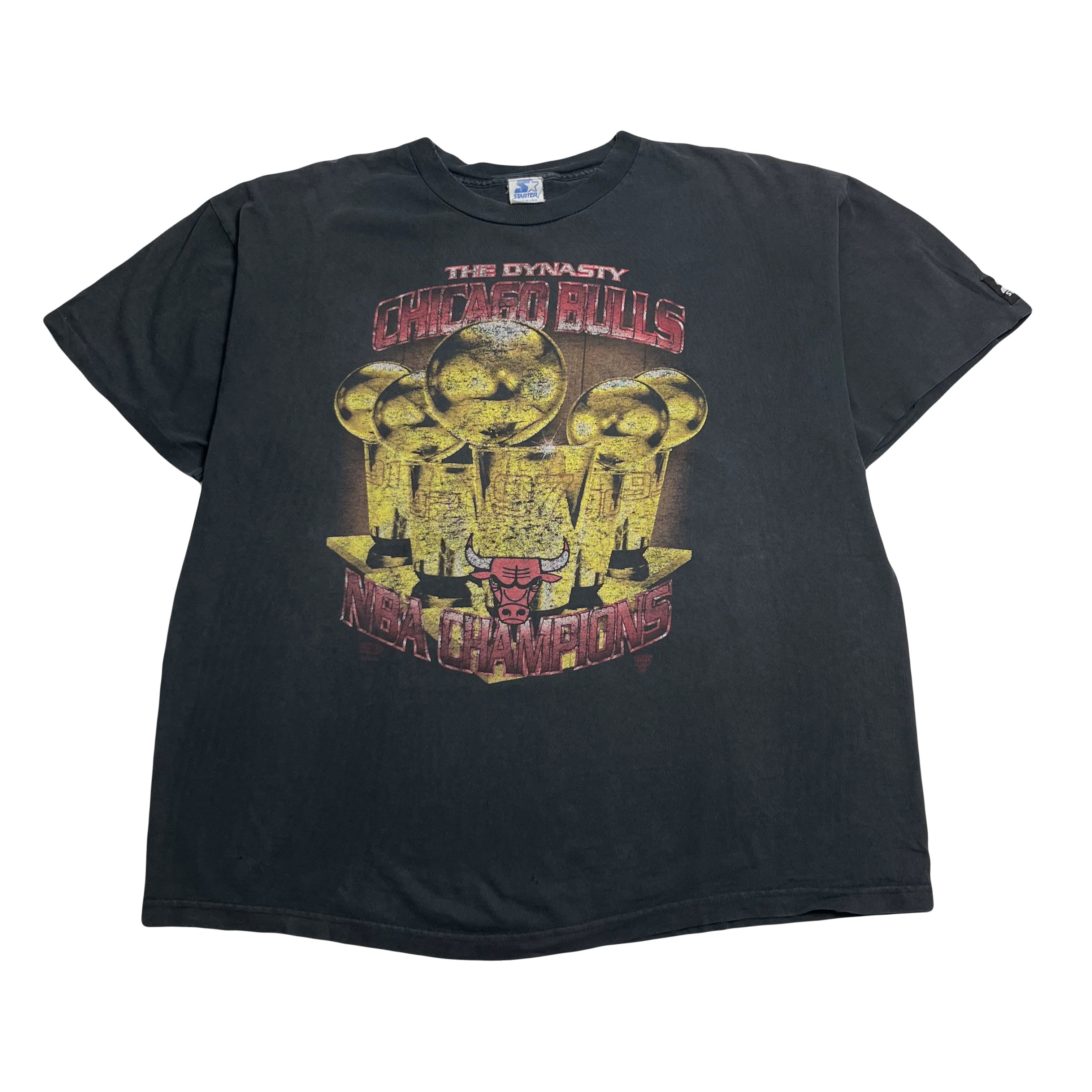 90s Chicago Bulls Starter The Dynasty Trophy Tee XL