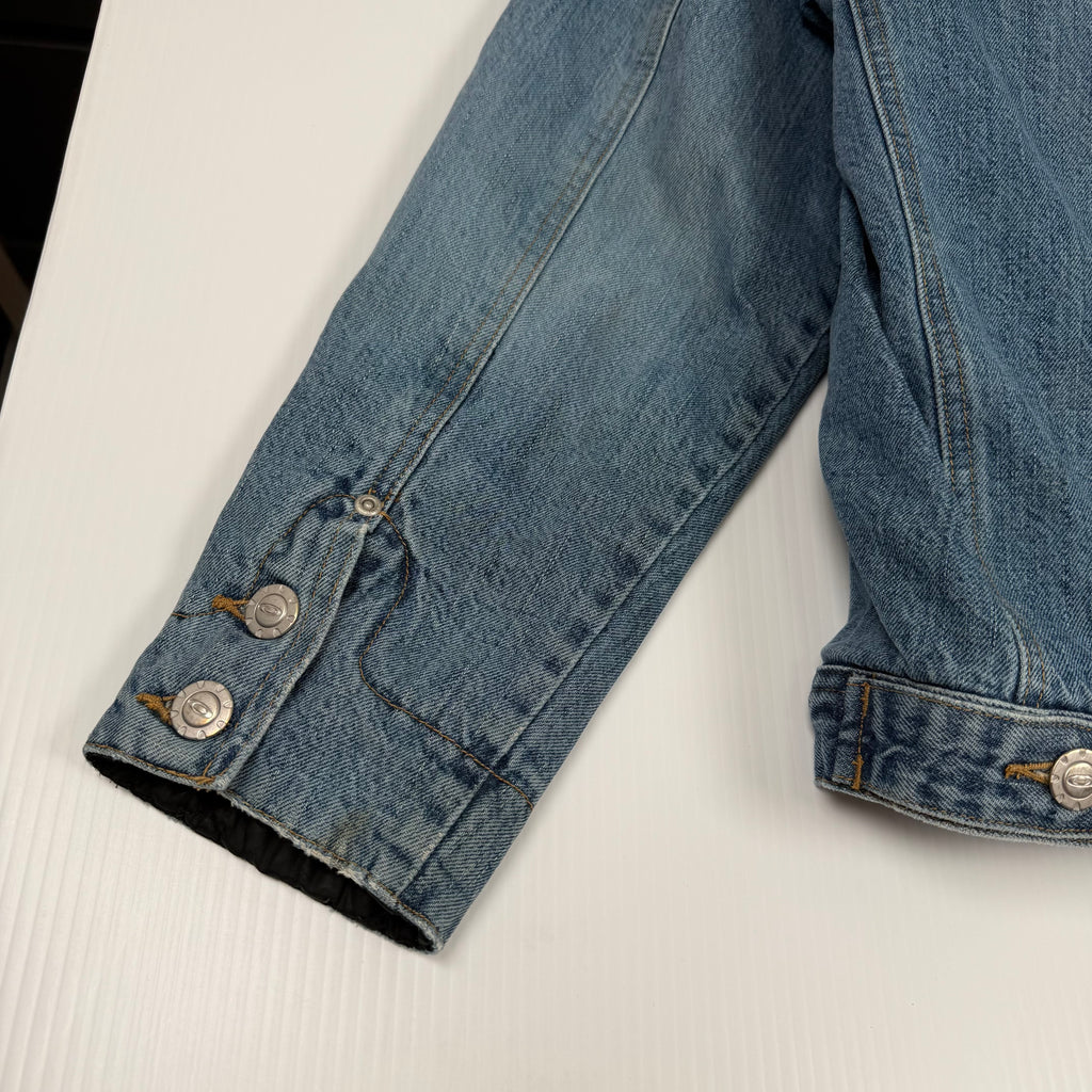 Y2K Oakley Sherpa Lined Denim Jacket L