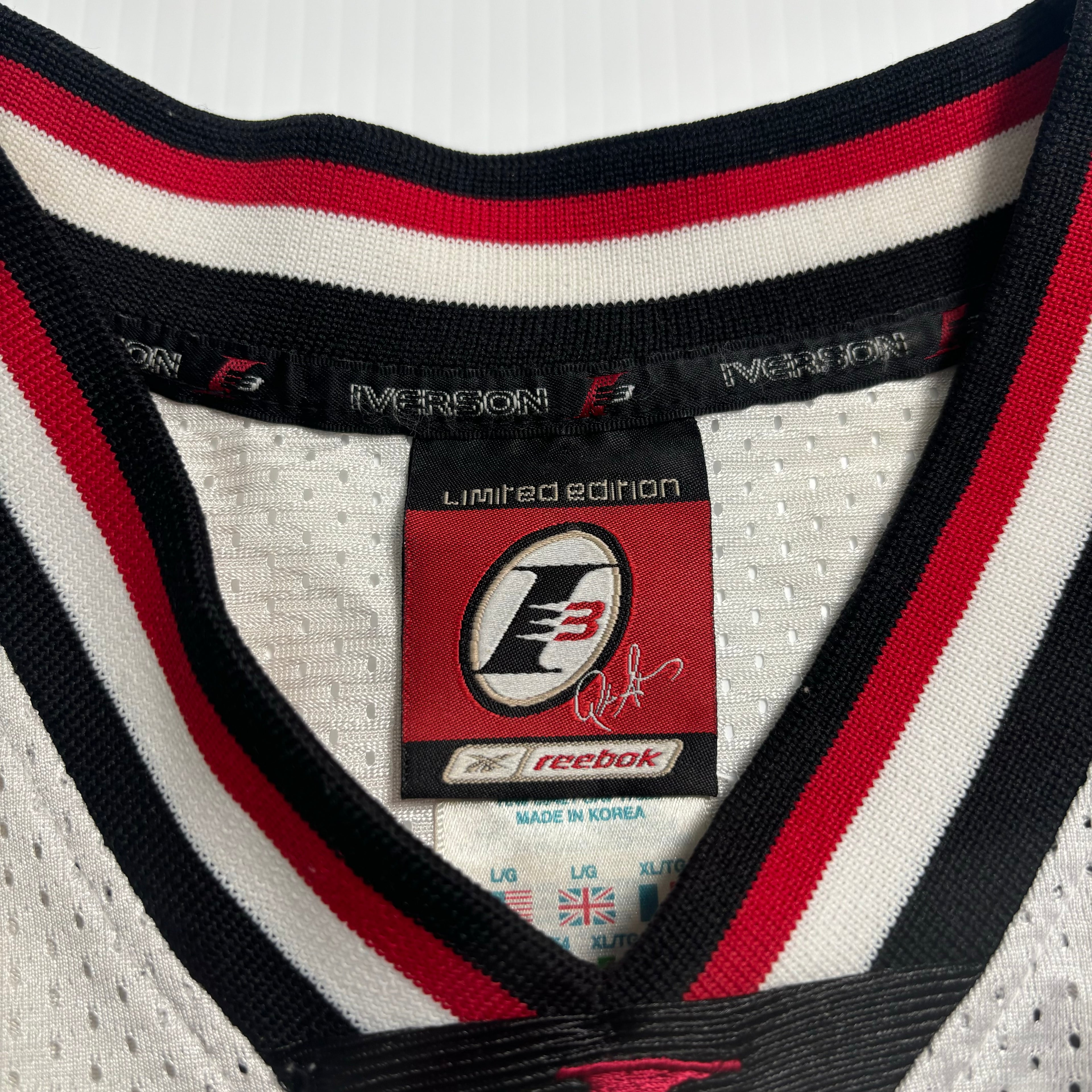 Vintage Reebok Allen Iverson Limited Edition Jersey L