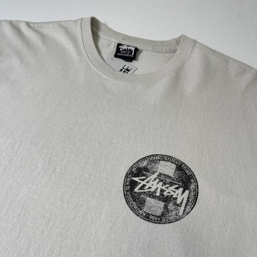 Stussy Faded Circle Logo Graphic Tee L