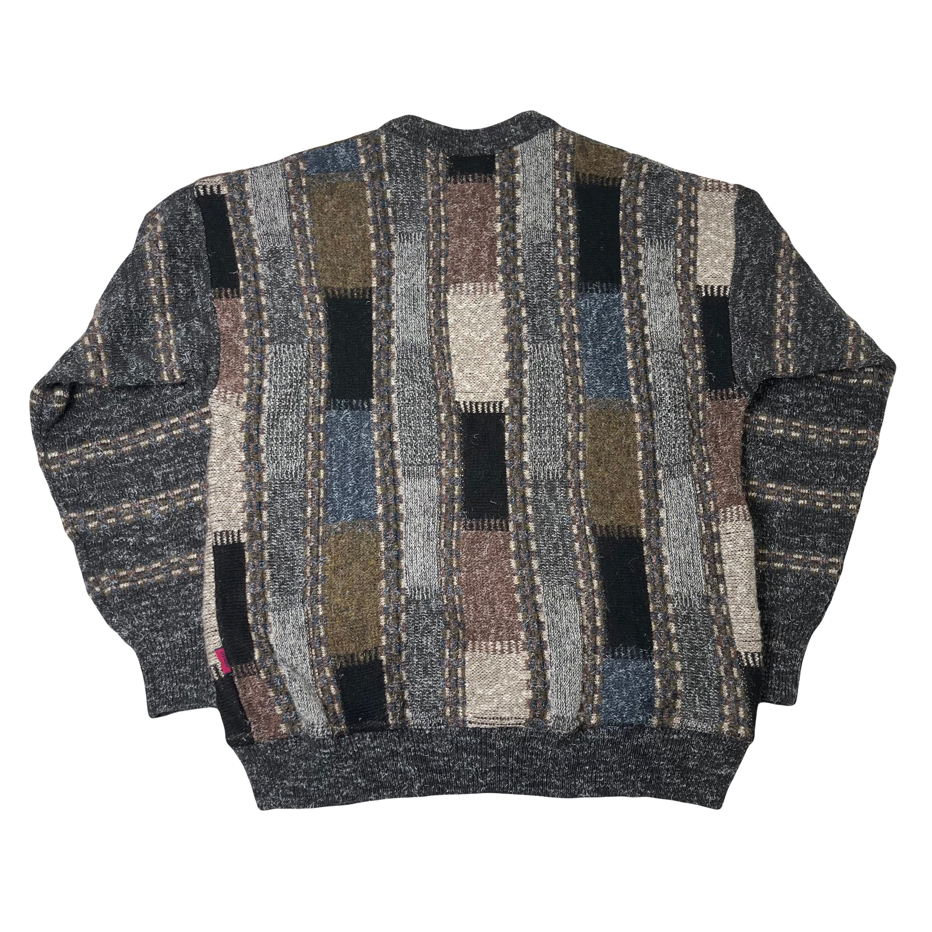 Vintage Arnold Palmer Patchwork Knit Sweater L