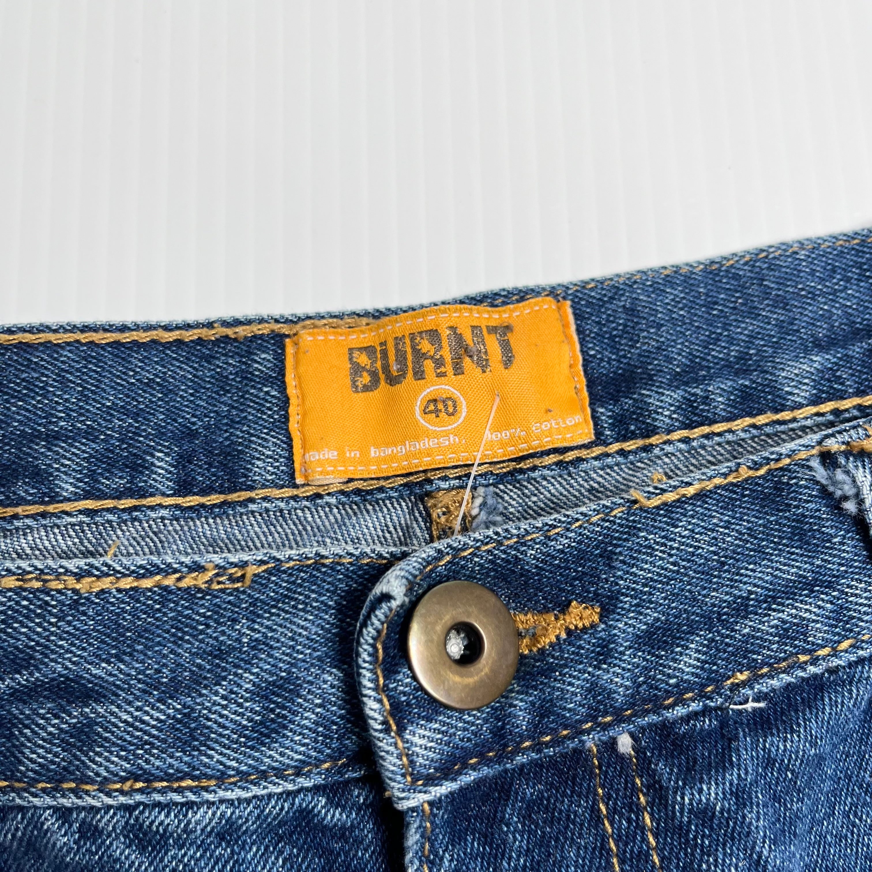 Burnt Dark Wash Baggy Carpenter Denim 40