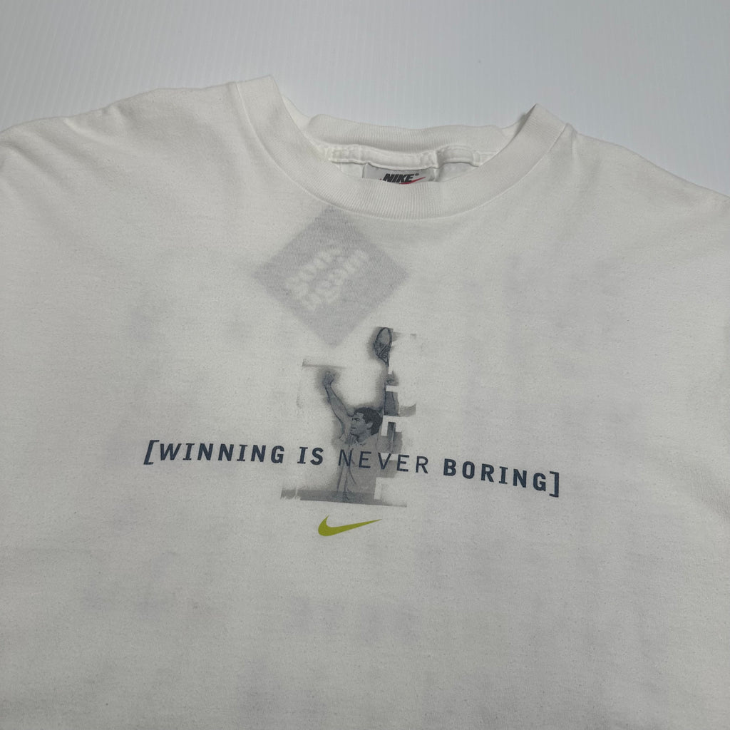 90s Nike Tennis Pete Sampras Graphic Tee L