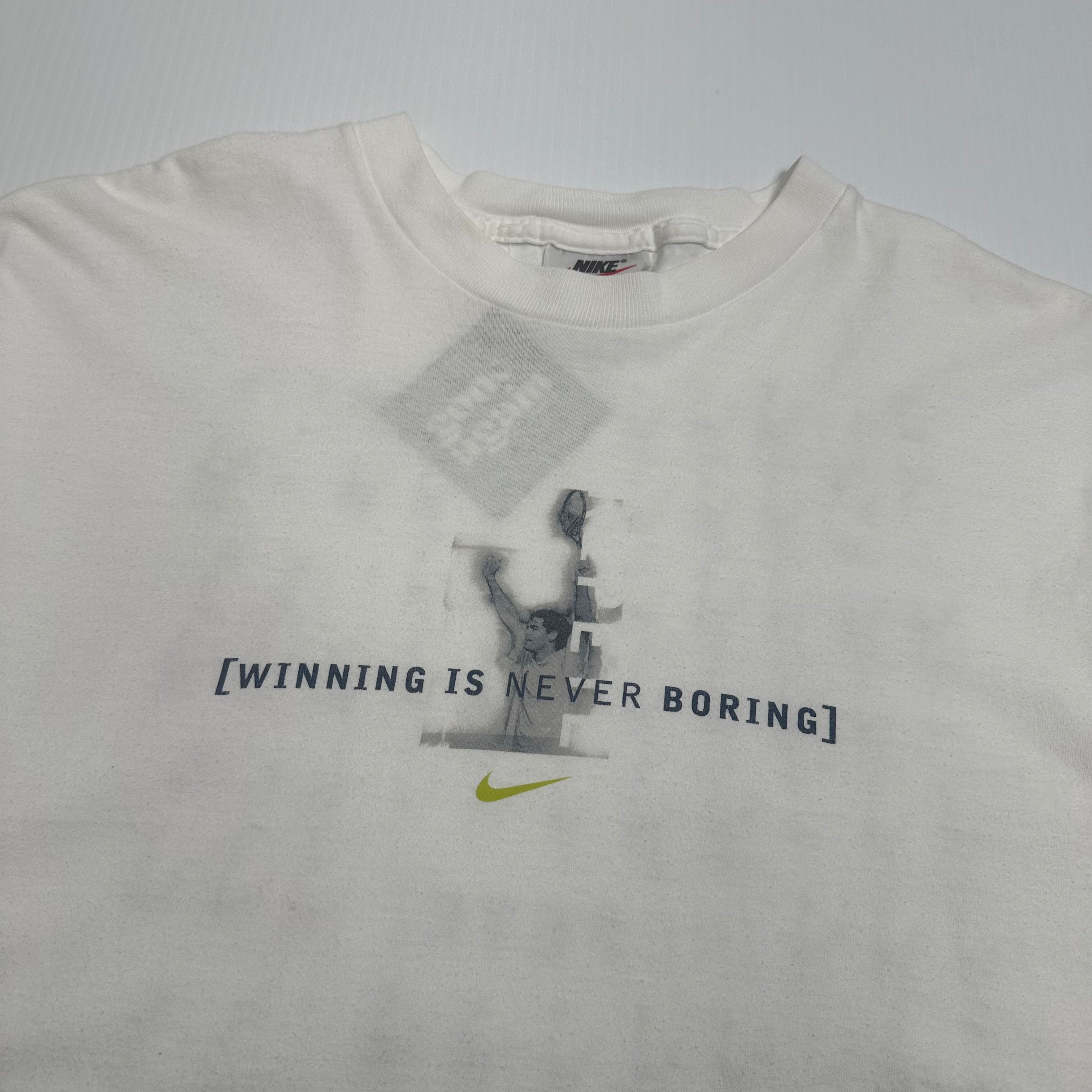 90s Nike Tennis Pete Sampras Graphic Tee L