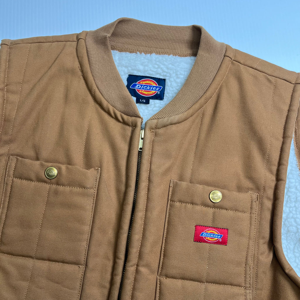 Vintage Dickies Sherpa Lined Work Vest L